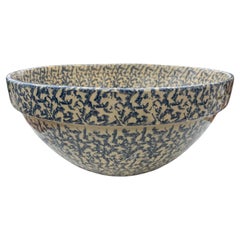 Early 20Thc Sponge Ware Batter Bowl