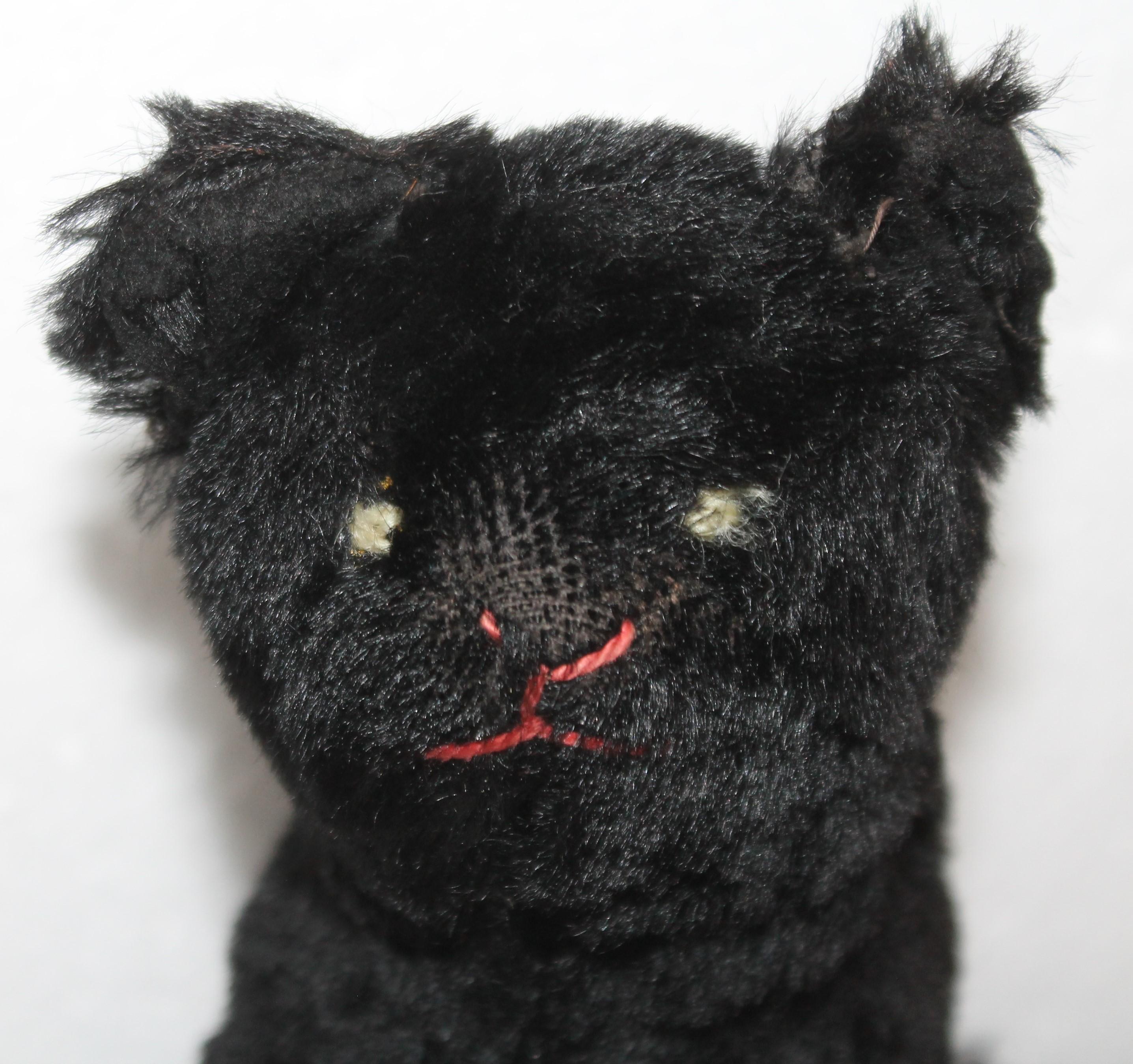 American Early 20th Century Straw Stuffed Black Cats
