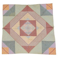 Early 20Thc Tiny Pieced Postage Stamp Quilt-15, 000 Pieces