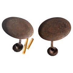 Early 20thc Wall Sconce in Tin W/ Early Candles