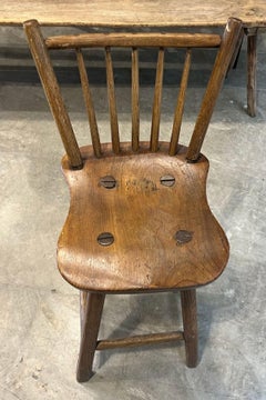 Early 20thc Wooden Bar Stool