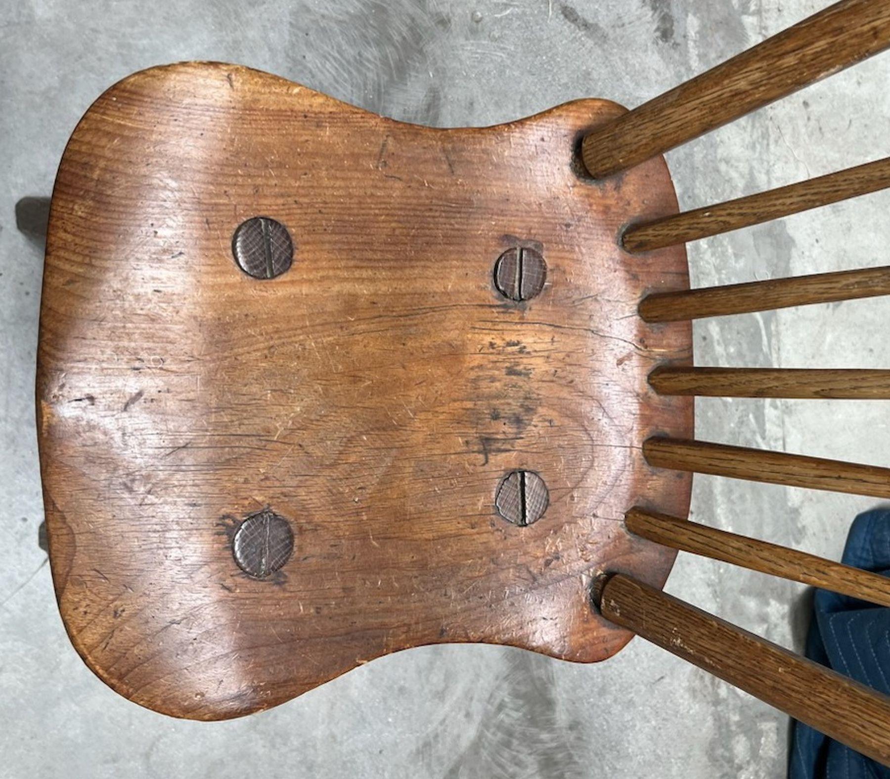 American Early 20thc Wooden Bar Stool For Sale