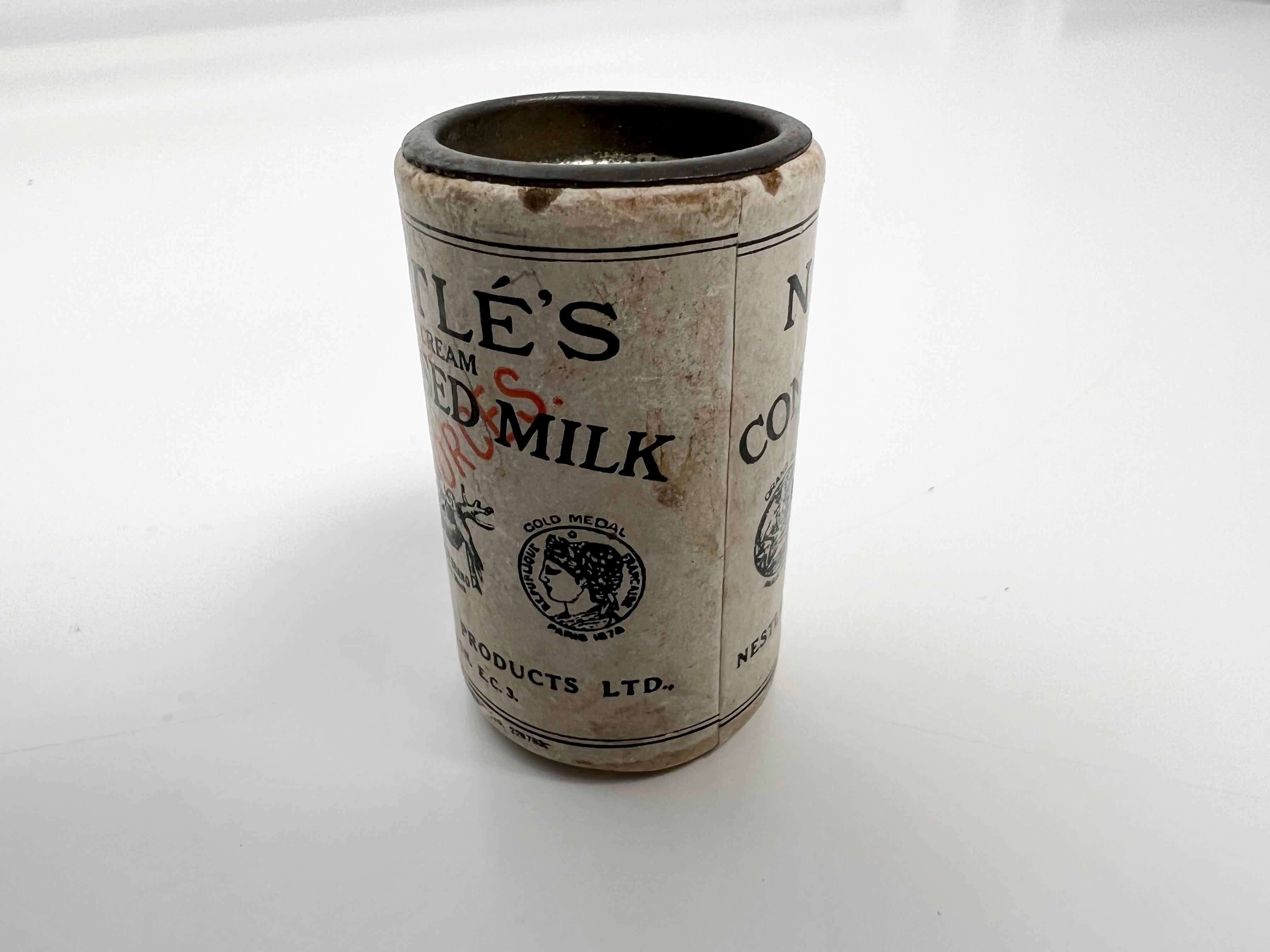 Early 20trh Century English Antique Nestle's Condensed Milk Container In Good Condition For Sale In Stamford, CT