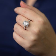 Early 21st Century 1.64ct Emerald Cut Diamond Ring Circa 2000s