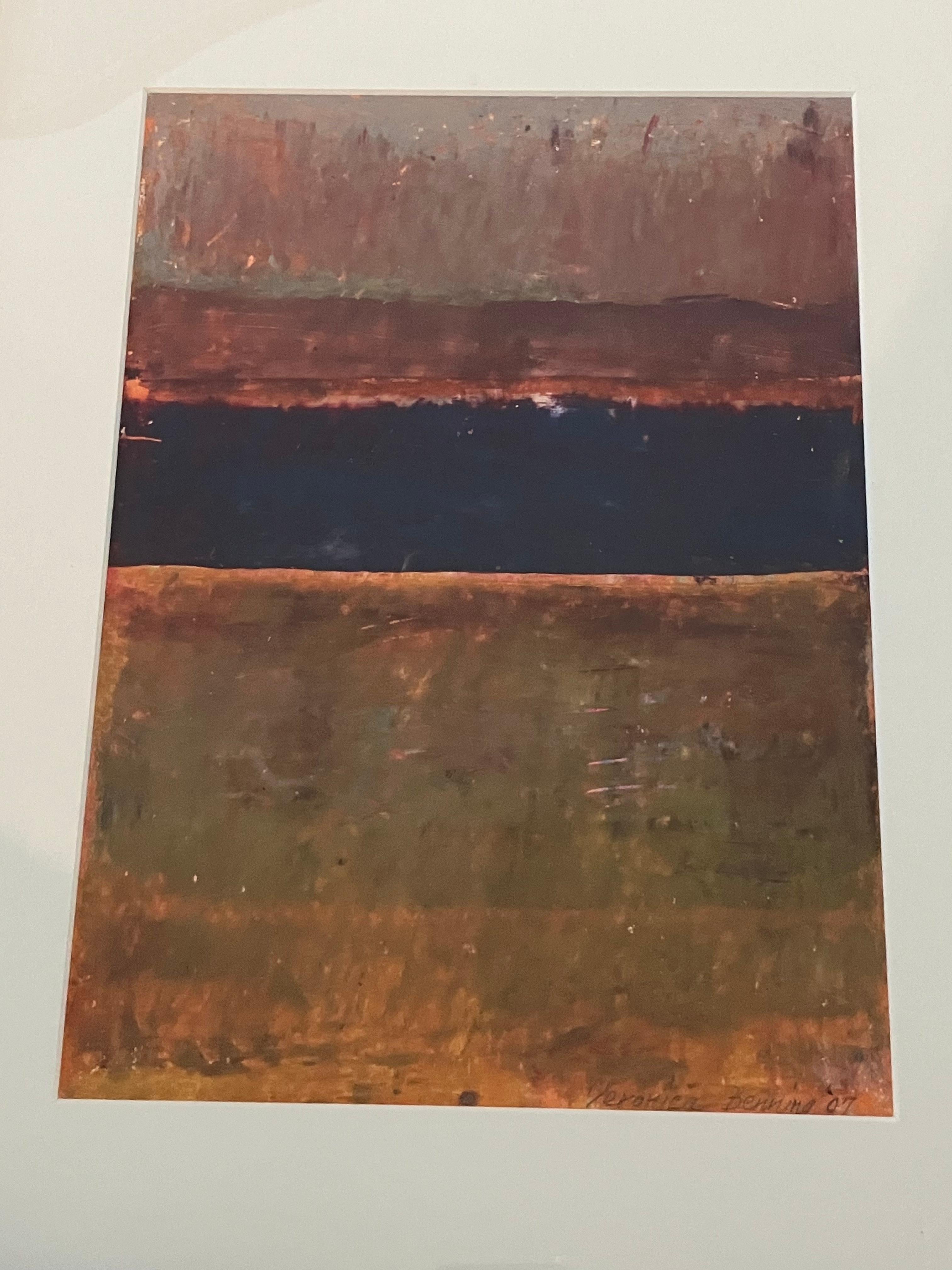 Peinture Composition abstraite multimédia du début du 21e siècle par Veronica Benning en vente