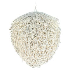 Boho Finley-Kronleuchter aus gerahmtem Rattan des frühen 21. Jahrhunderts nach Arteriors
