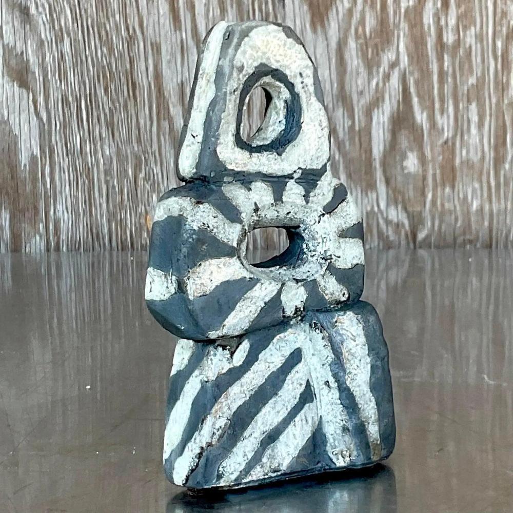 Contemporary Early 21st Century Boho Signed Studio Pottery Sculpture For Sale