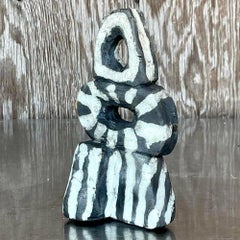 Early 21st Century Boho Signed Studio Pottery Sculpture