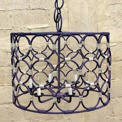 Early 21st Century Boho Wrapped Rings Chandelier