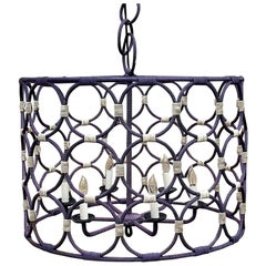 Early 21st Century Boho Wrapped Rings Chandelier