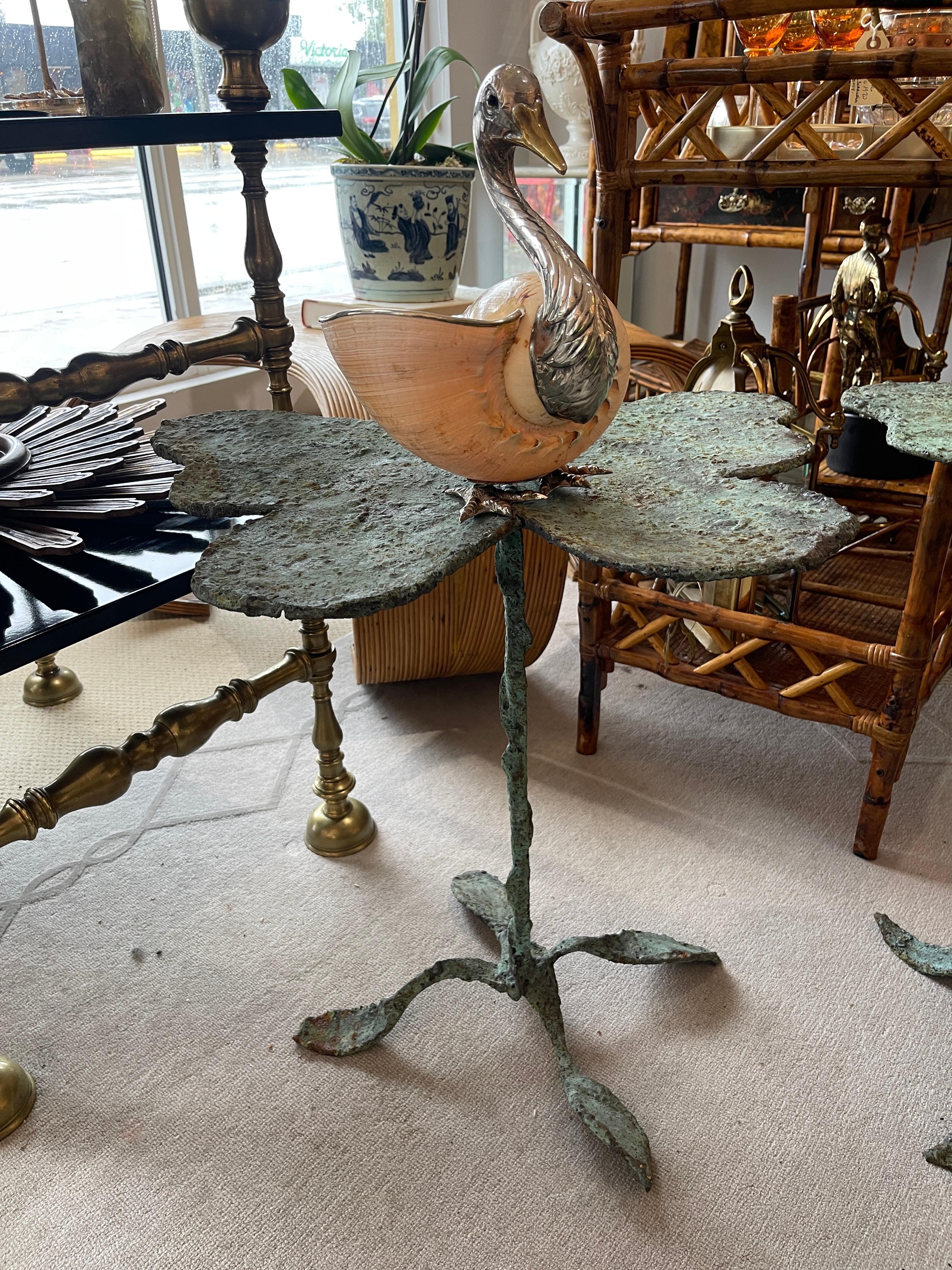 Early 21st Century Bronze Artist Made Brutalist Style Butterfly Side Tables 6