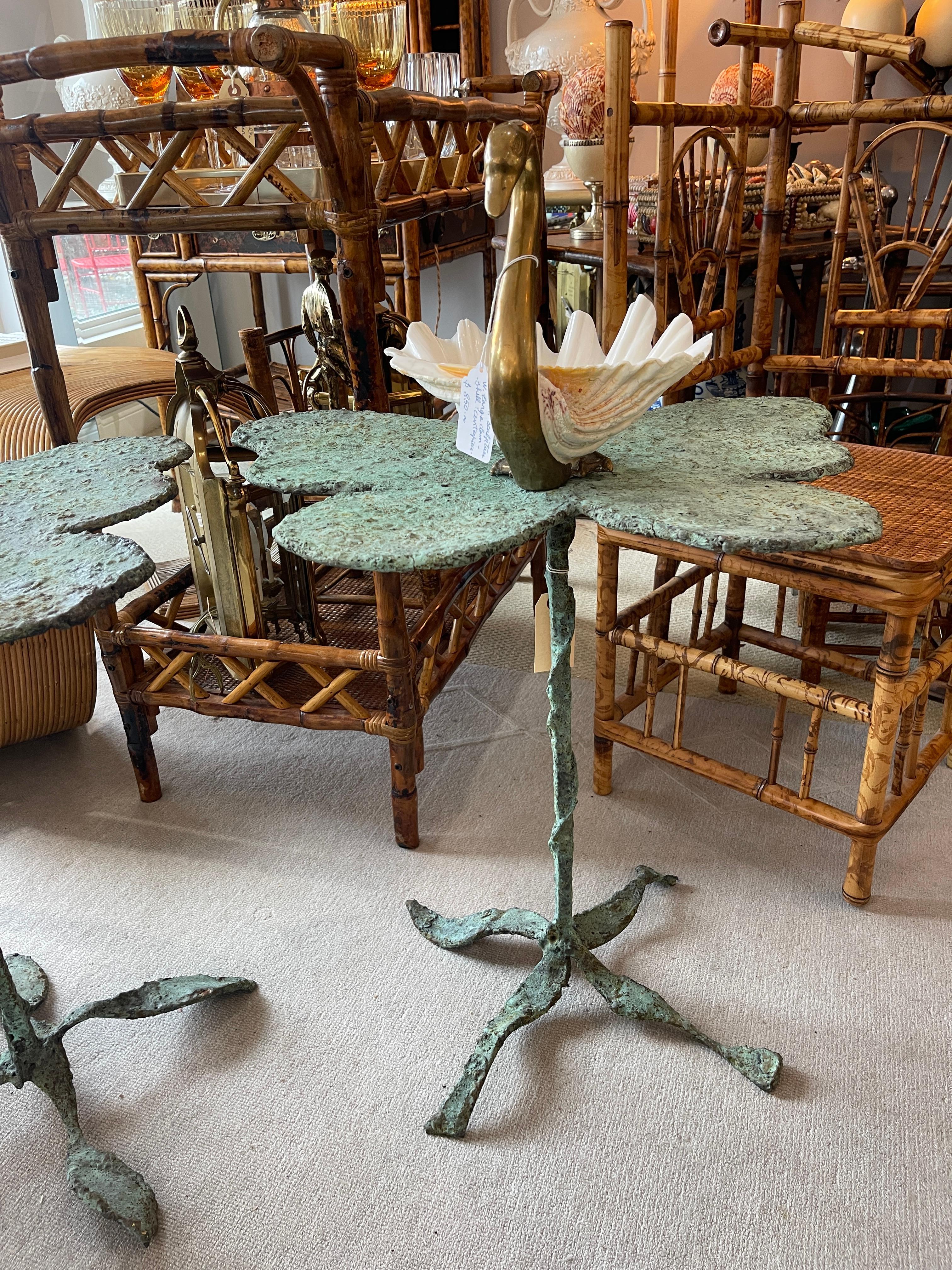 Early 21st Century Bronze Artist Made Brutalist Style Butterfly Side Tables 7