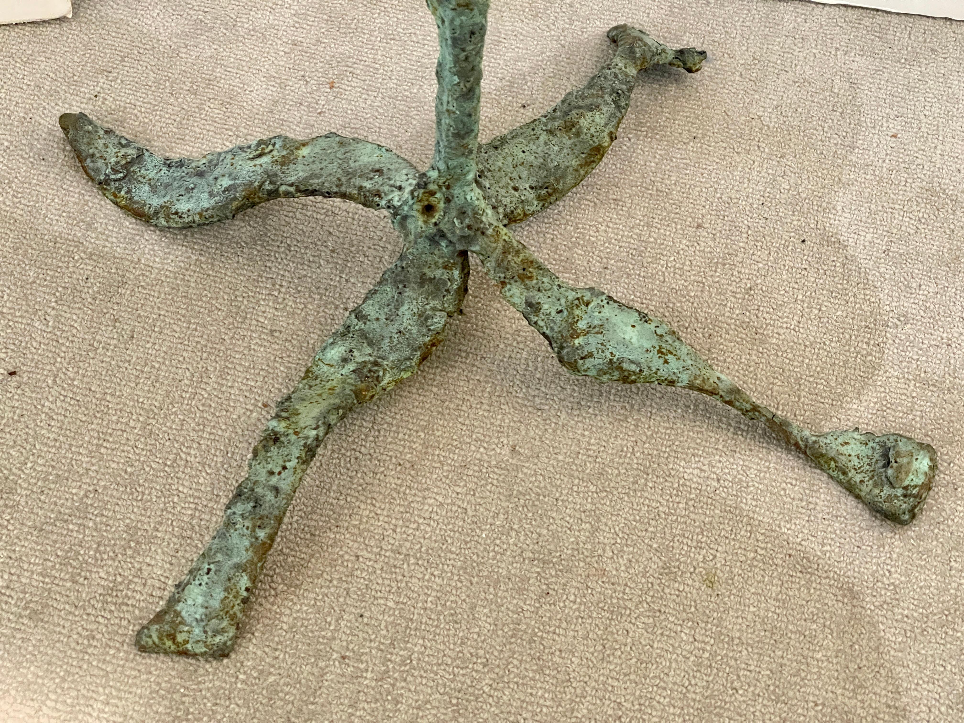 Early 21st Century Bronze Artist Made Brutalist Style Butterfly Side Tables 8