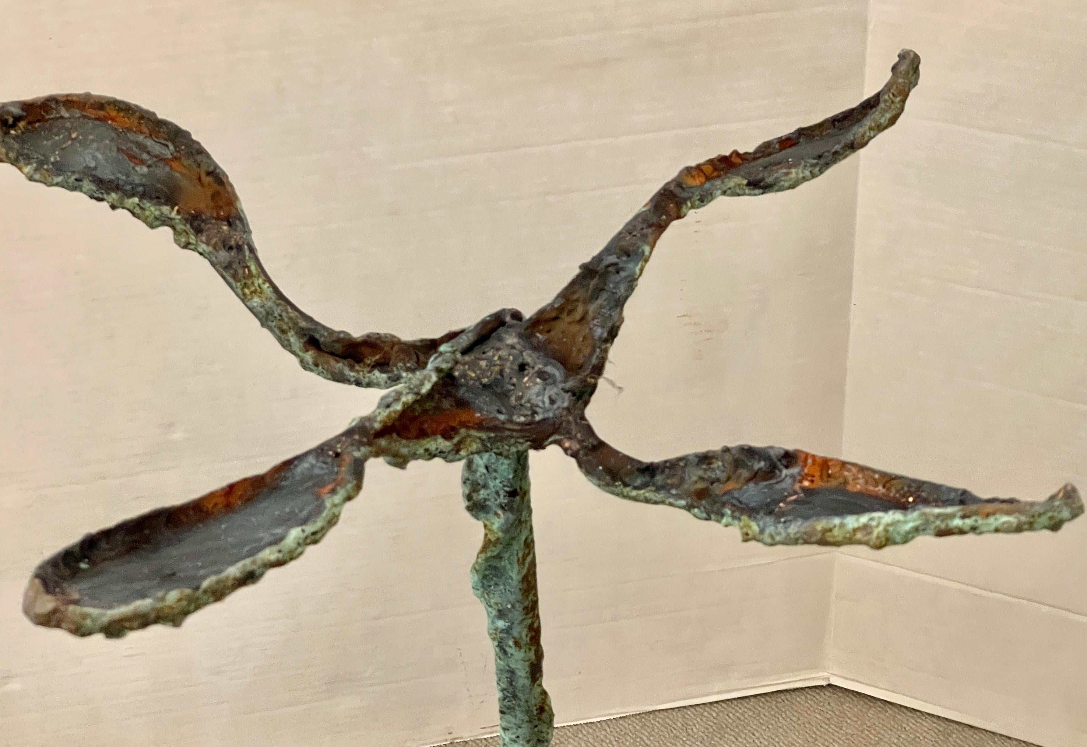Early 21st Century Bronze Artist Made Brutalist Style Butterfly Side Tables 11