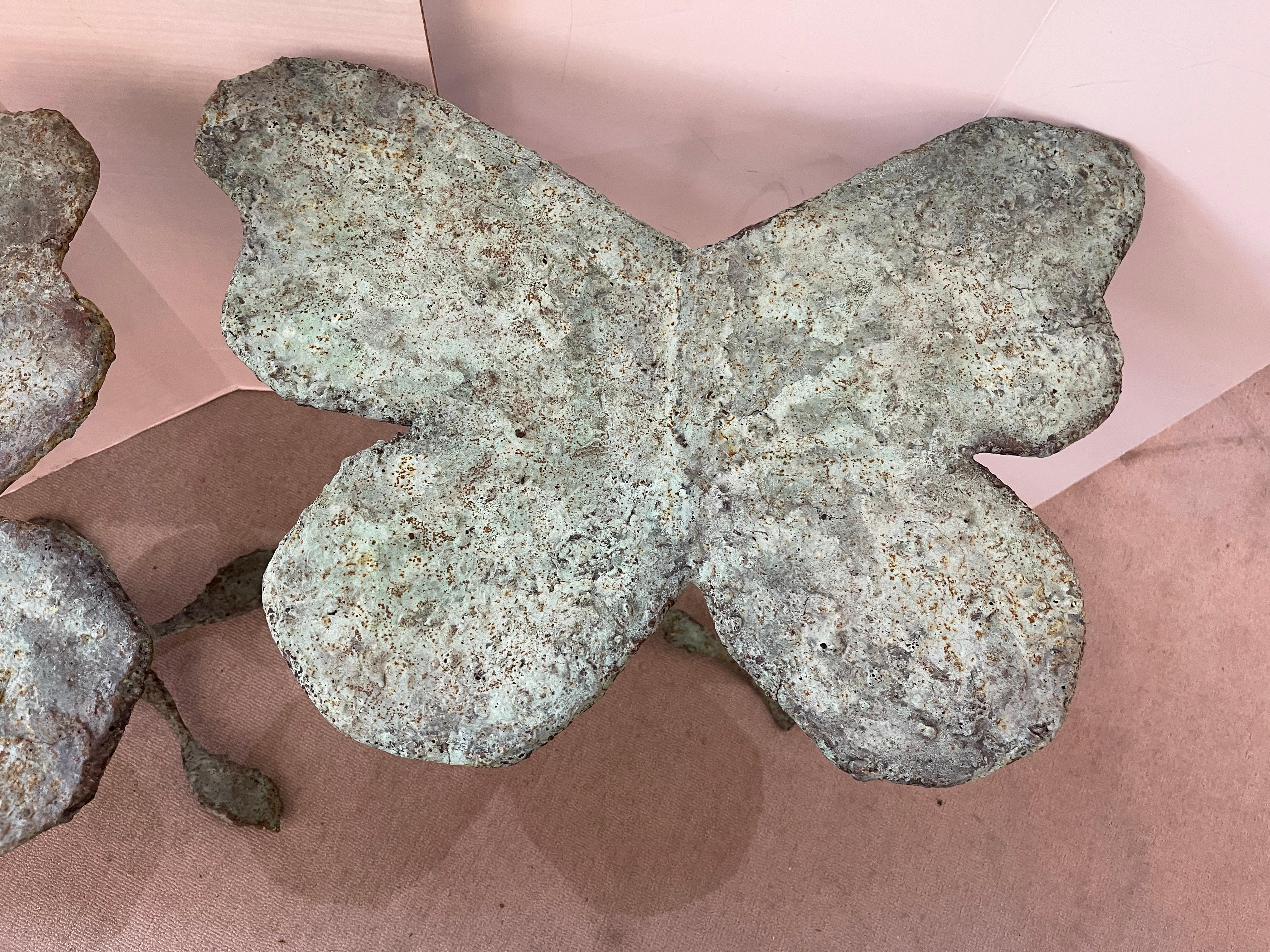 Early 21st Century Bronze Artist Made Brutalist Style Butterfly Side Tables In Good Condition In West Palm Beach, FL