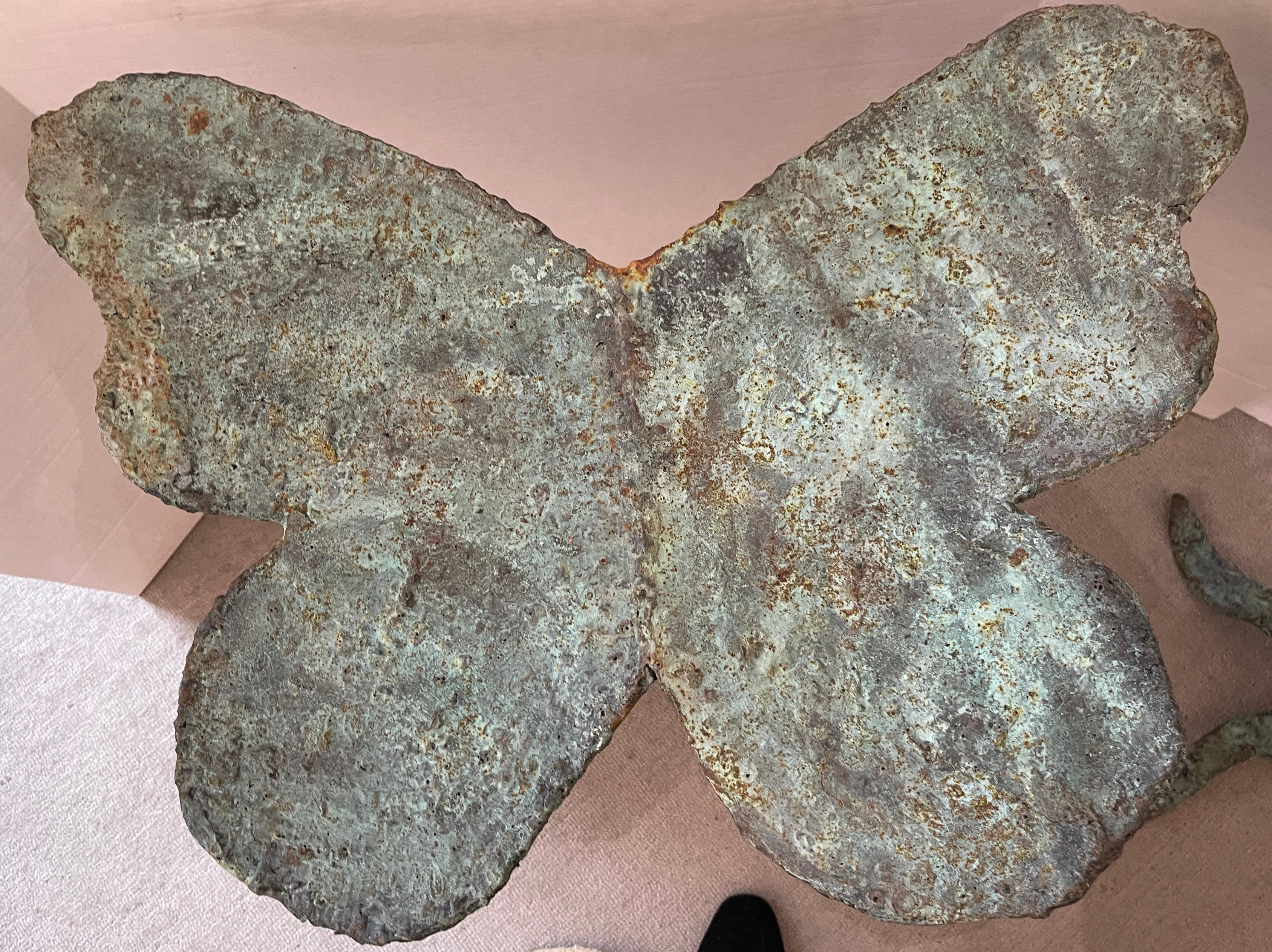 Early 21st Century Bronze Artist Made Brutalist Style Butterfly Side Tables 1