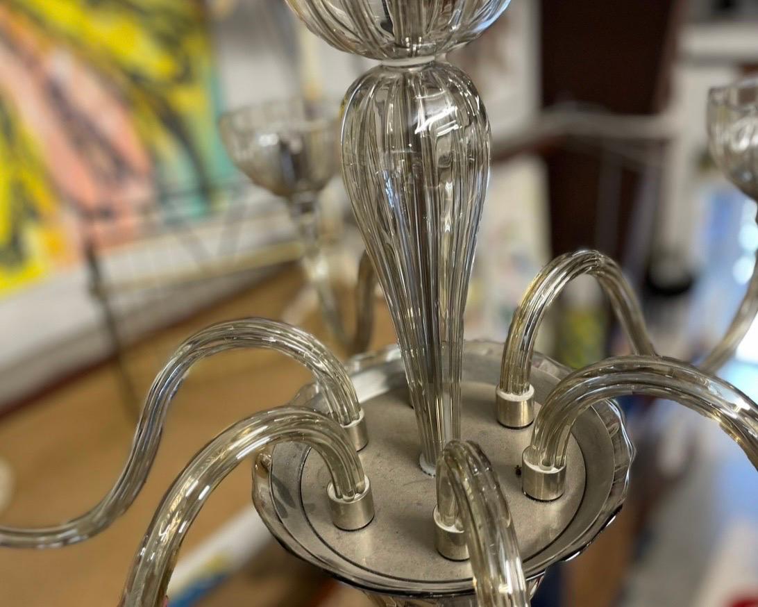 Early 21st Century Cangini E Tucci Italian Smoked Glass Chandelier 10