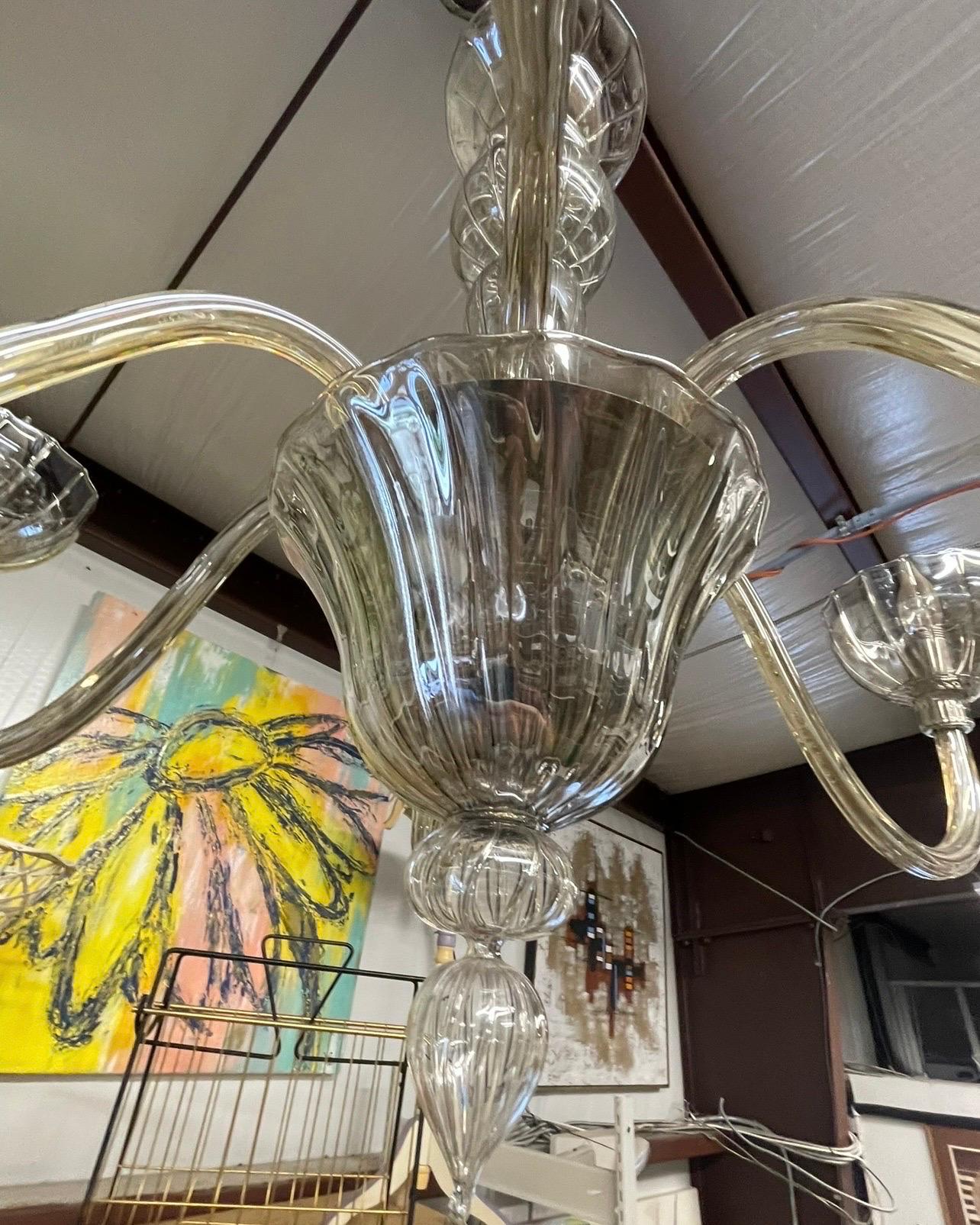Early 21st Century Cangini E Tucci Italian Smoked Glass Chandelier 11