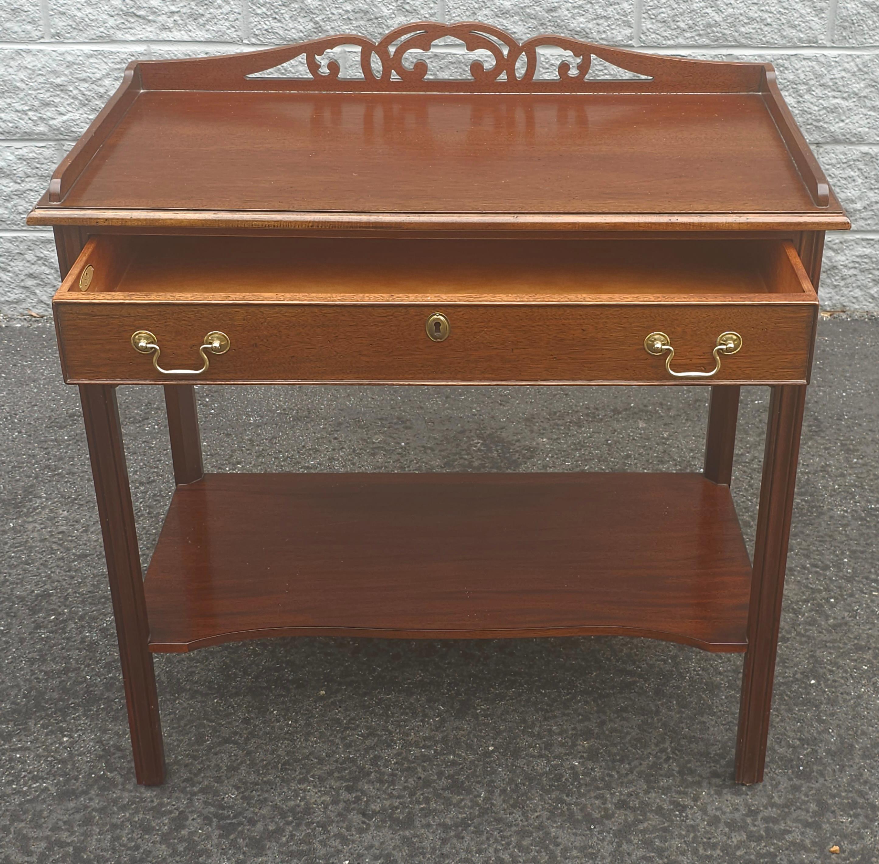 Early 21st Century Chippendale Mahogany Server  / Drybar For Sale 4