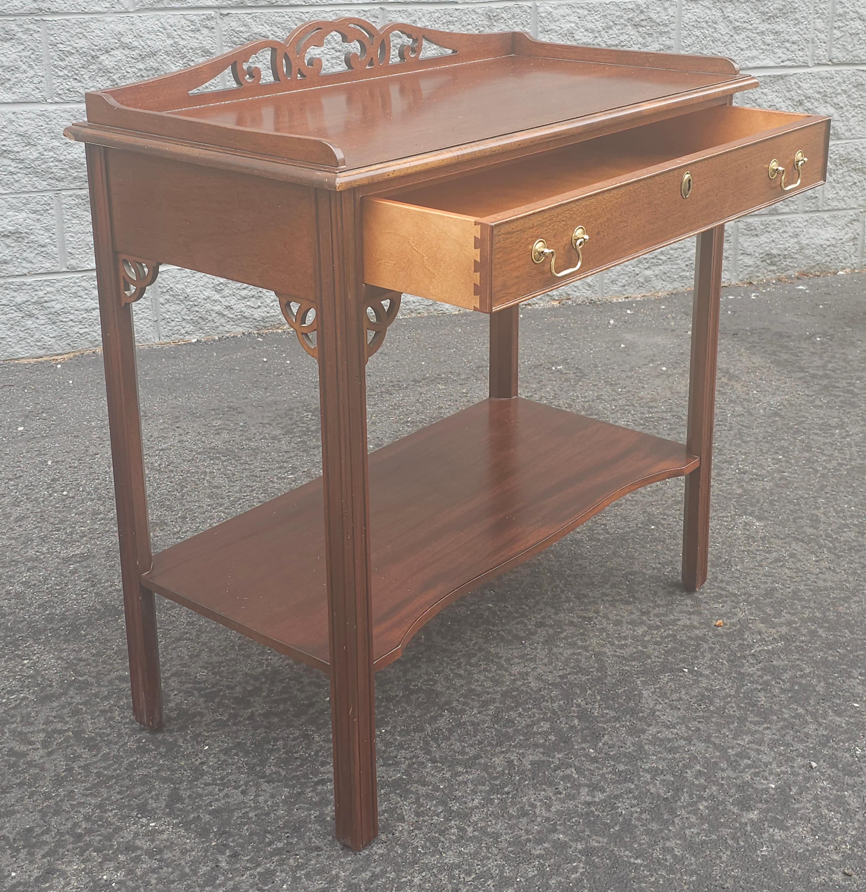 Contemporary Early 21st Century Chippendale Mahogany Server  / Drybar For Sale