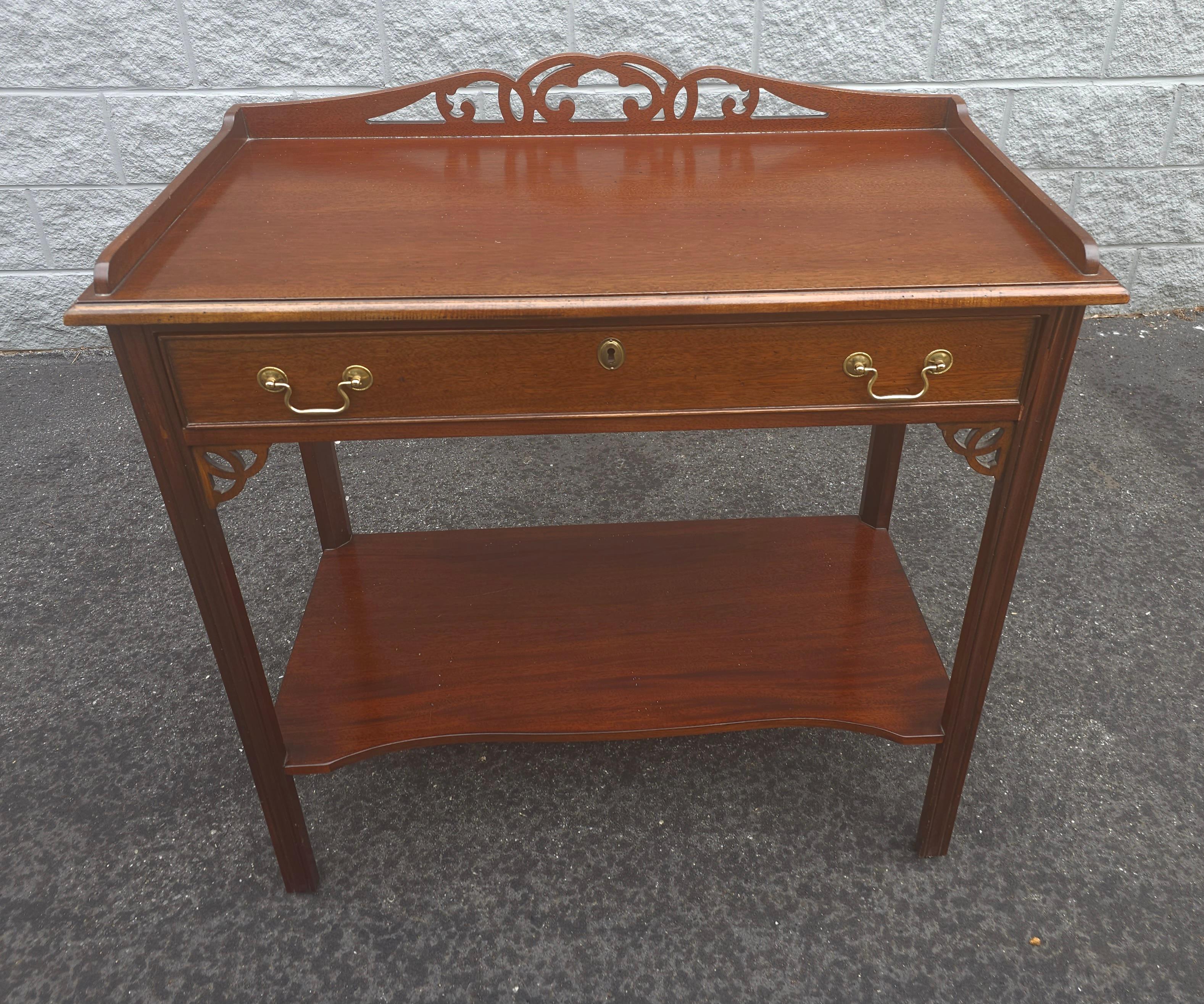 Early 21st Century Chippendale Mahogany Server  / Drybar For Sale 1