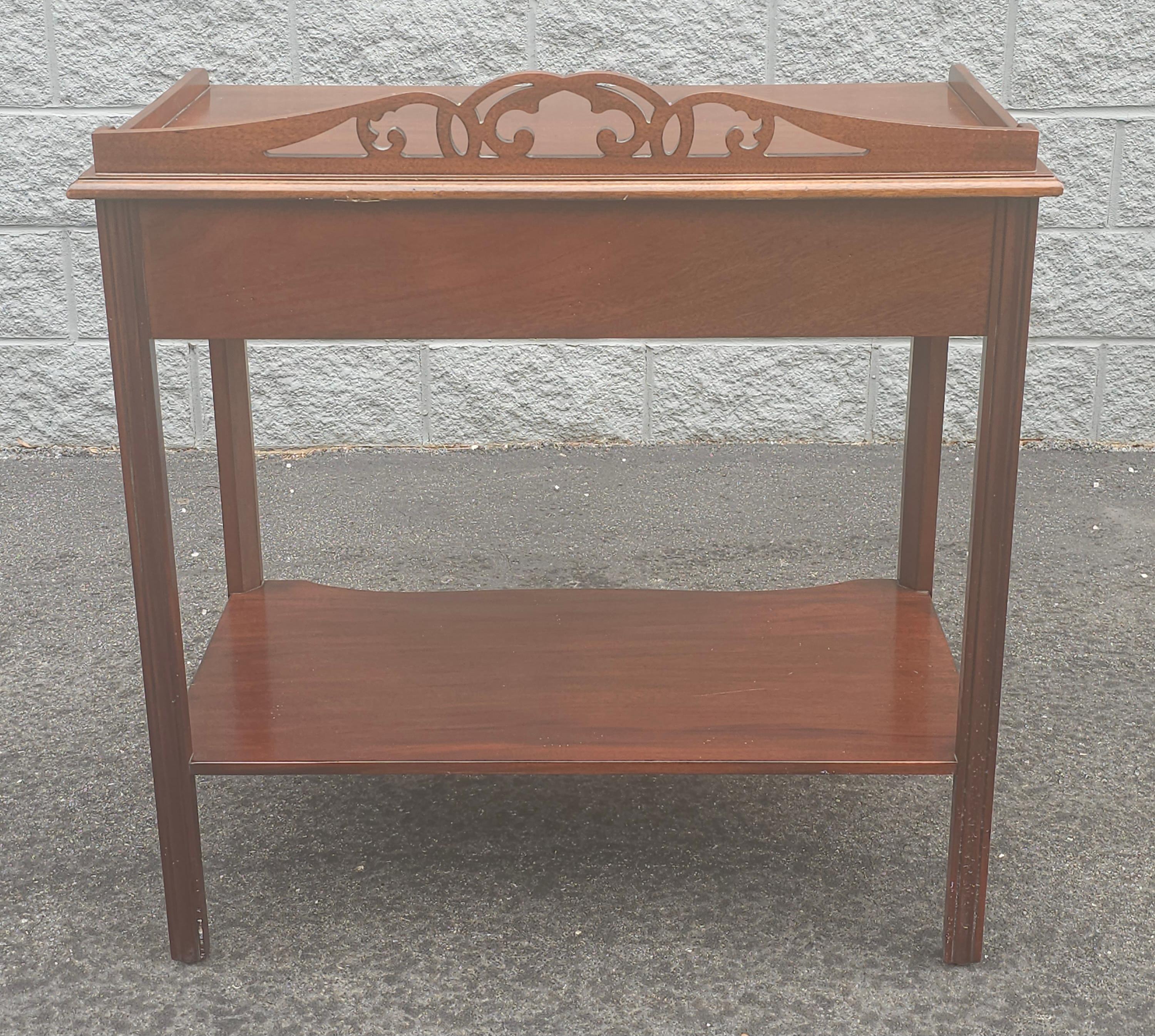Early 21st Century Chippendale Mahogany Server  / Drybar For Sale 2