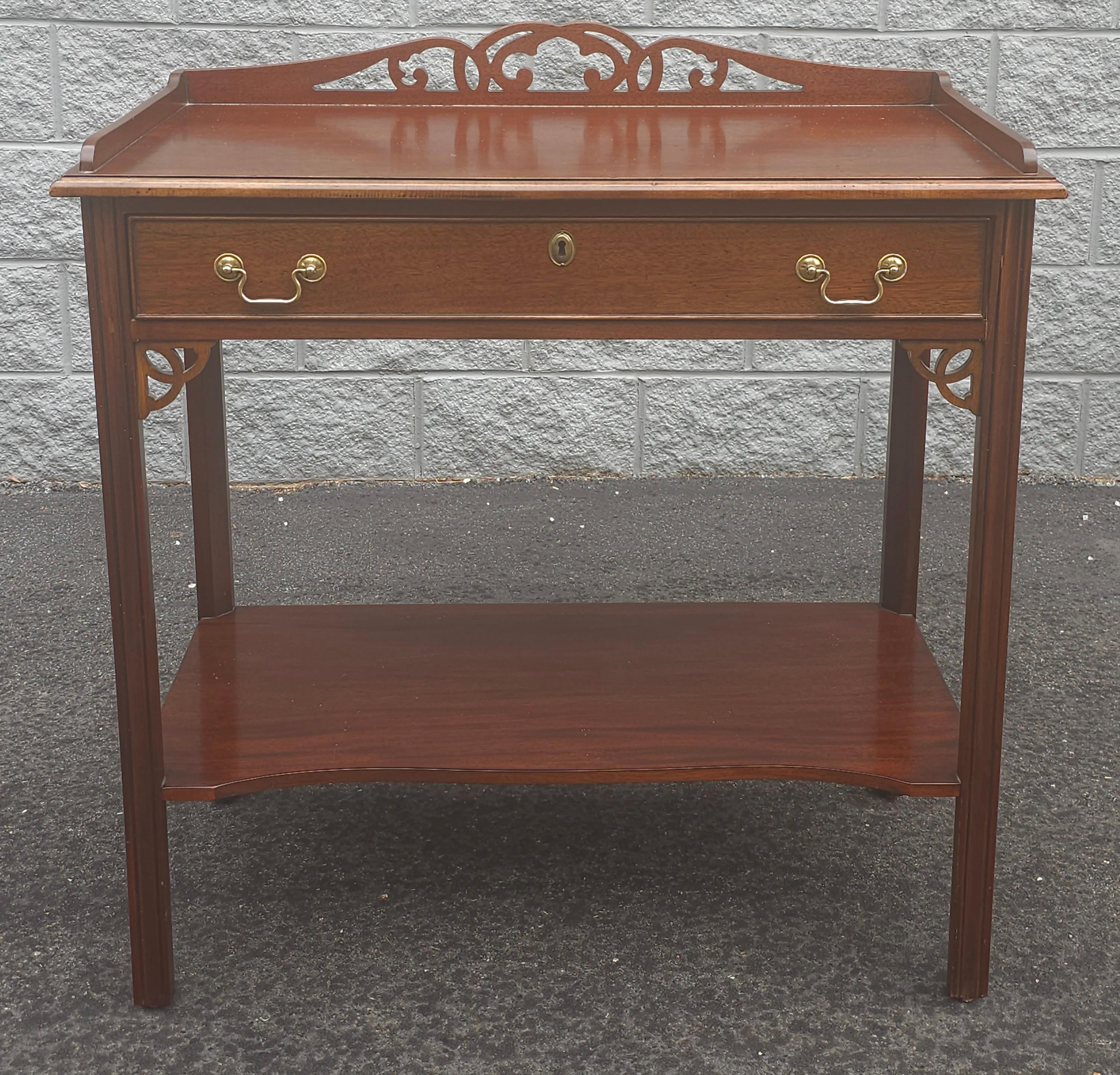 Early 21st Century Chippendale Mahogany Server  / Drybar For Sale 3