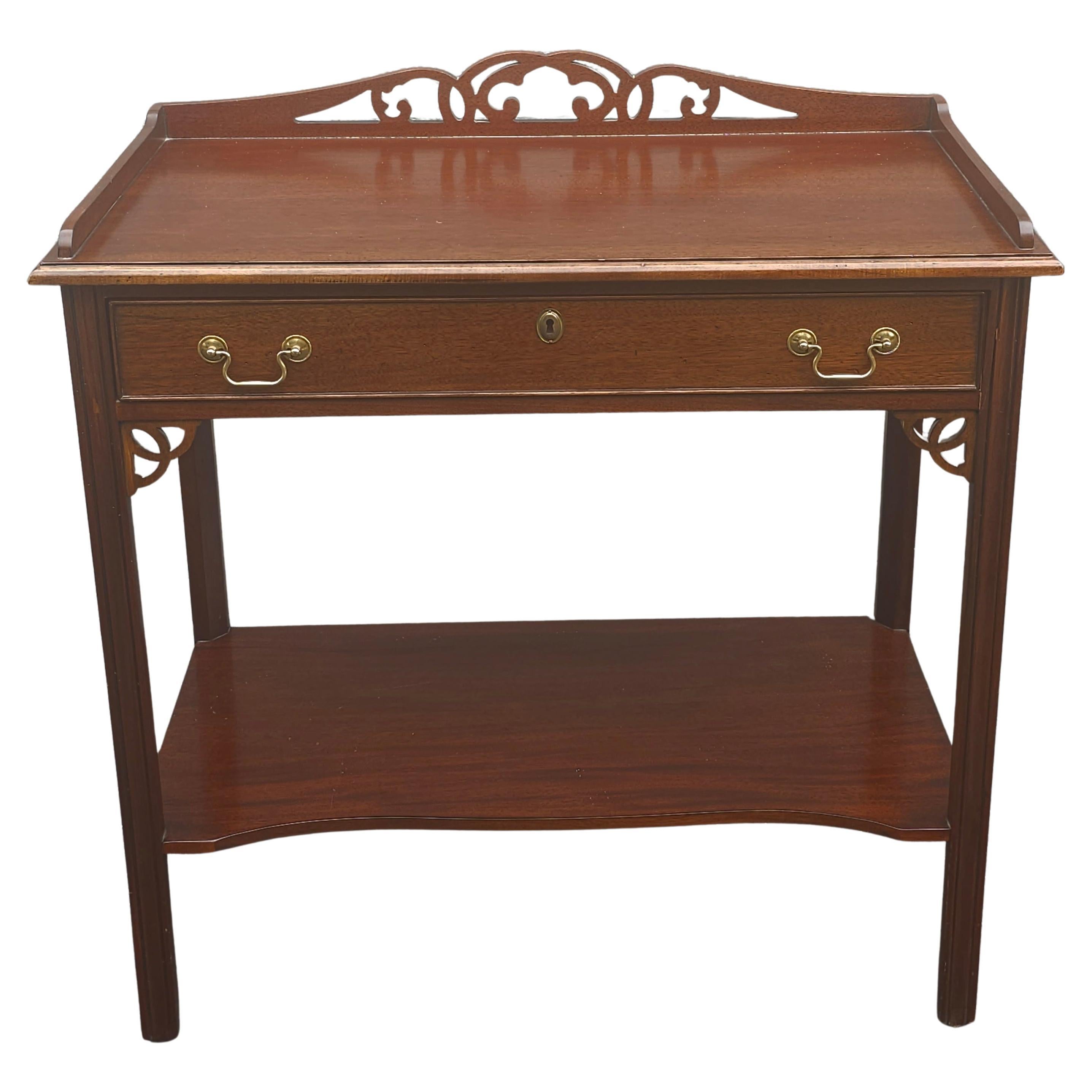 Early 21st Century Chippendale Mahogany Server  / Drybar For Sale