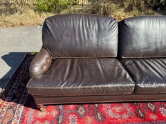 Early 21st  Century Custom Bespoke george  Smith Style Brown Leather Sofa