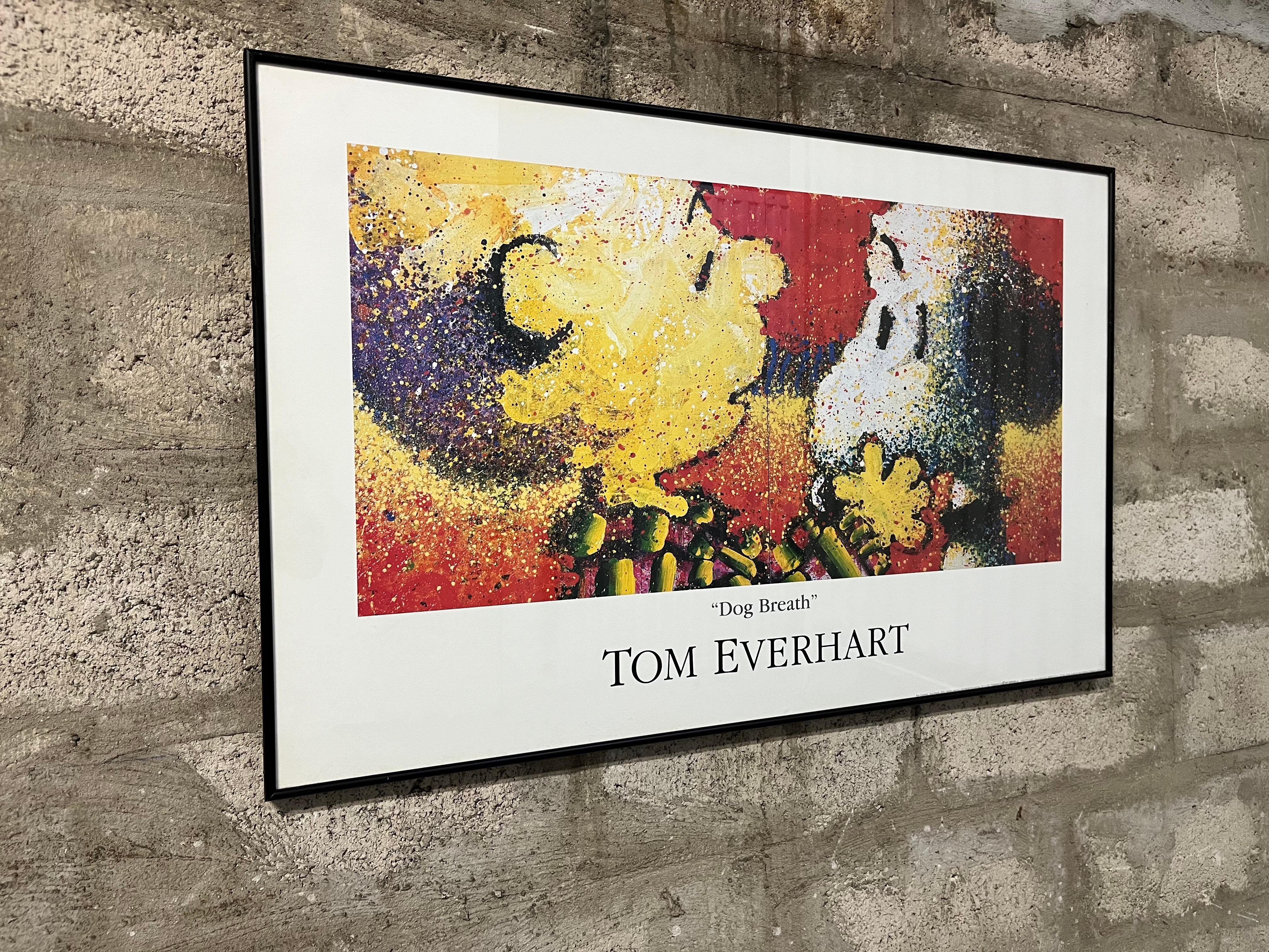 American Early 21st Century Dog Breath by Tom Everhart Custom Frame Original Poster. For Sale