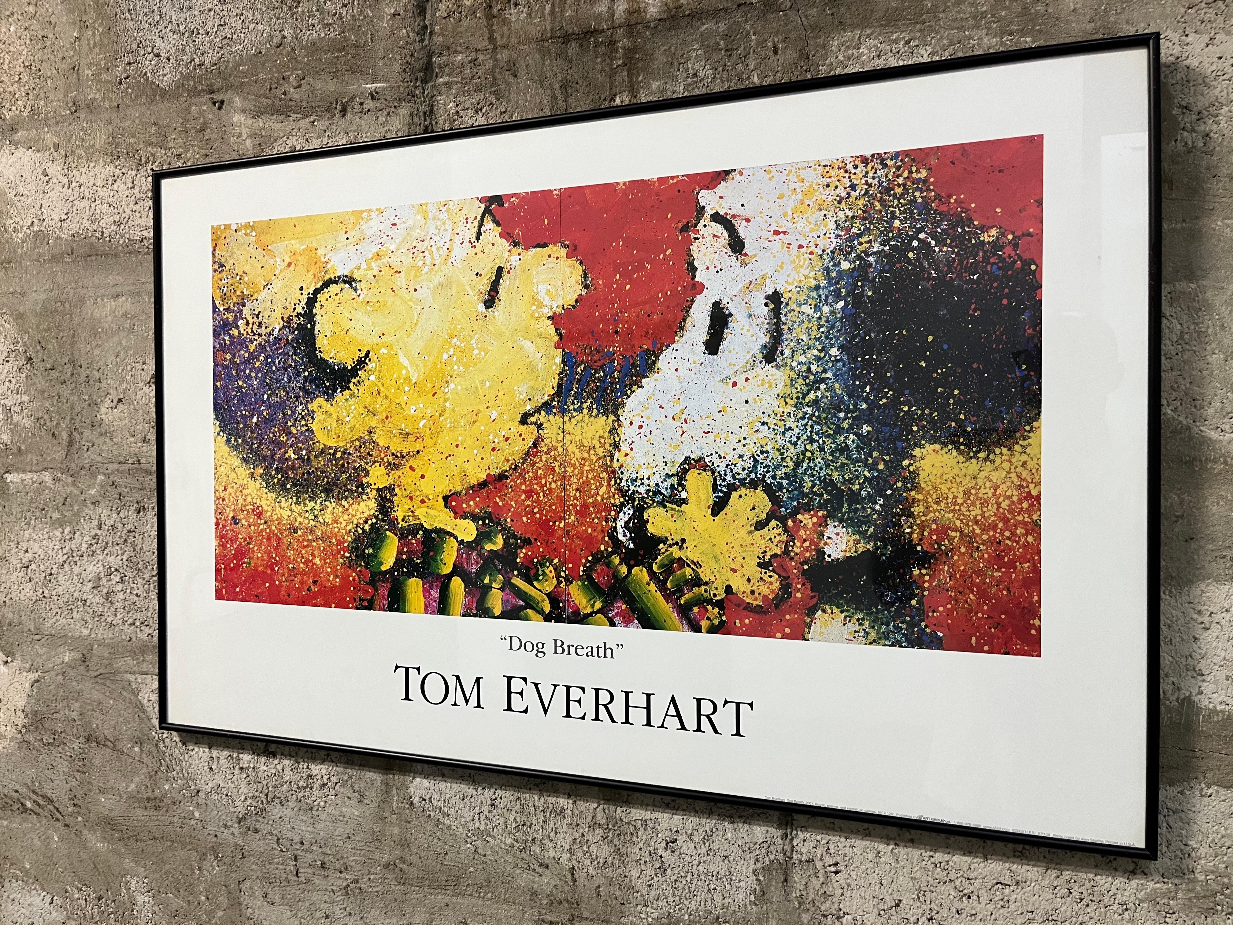 Early 21st Century Dog Breath by Tom Everhart Custom Frame Original Poster. In Good Condition For Sale In Miami, FL