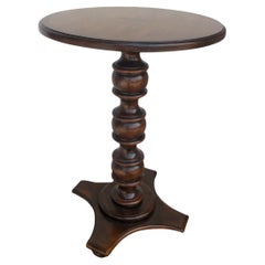 Early 21st Century Fauld Turned Pedestal Accent Table