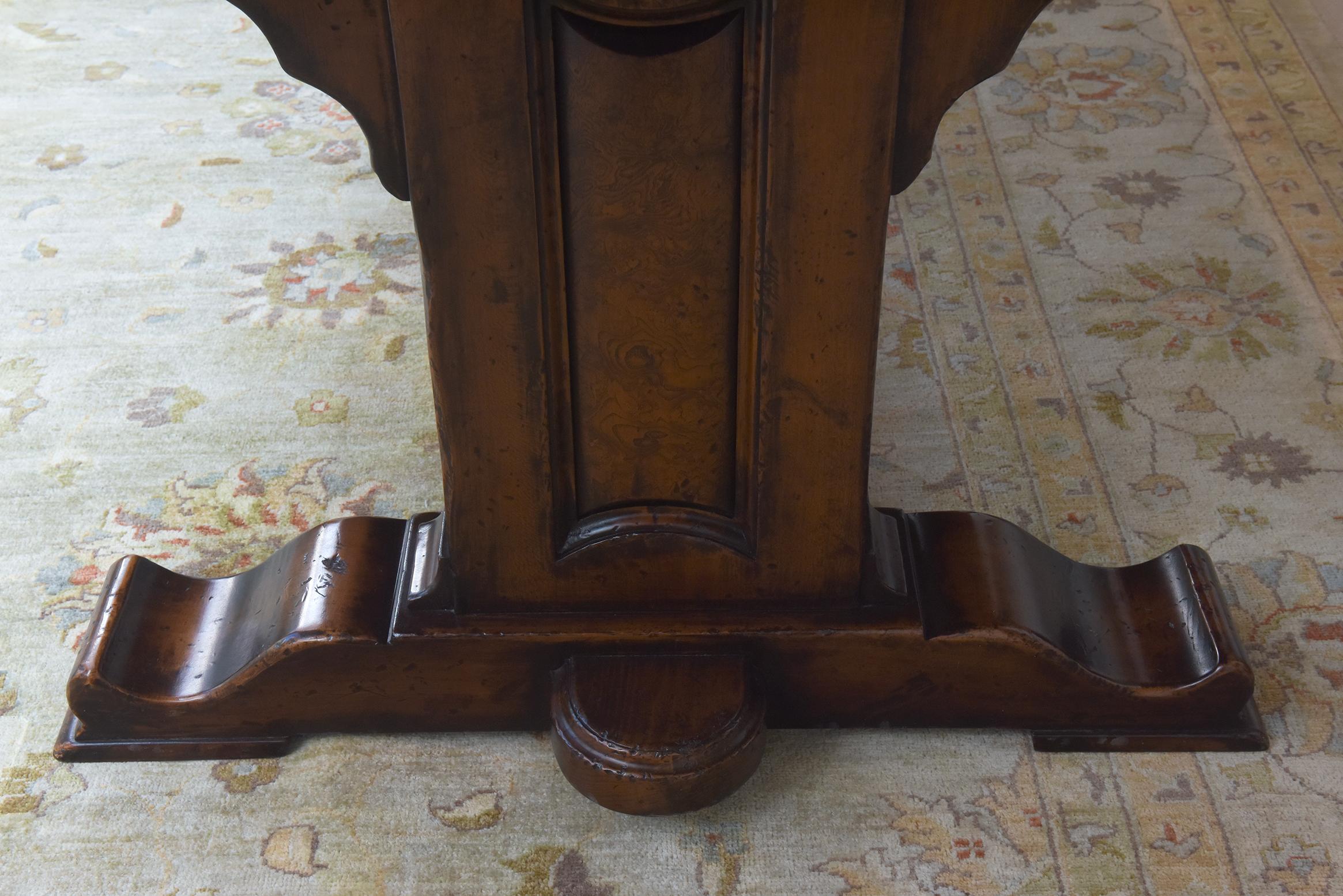 Table de réfectoire italienne en noyer du début du 21e siècle par Bussandri en vente 7
