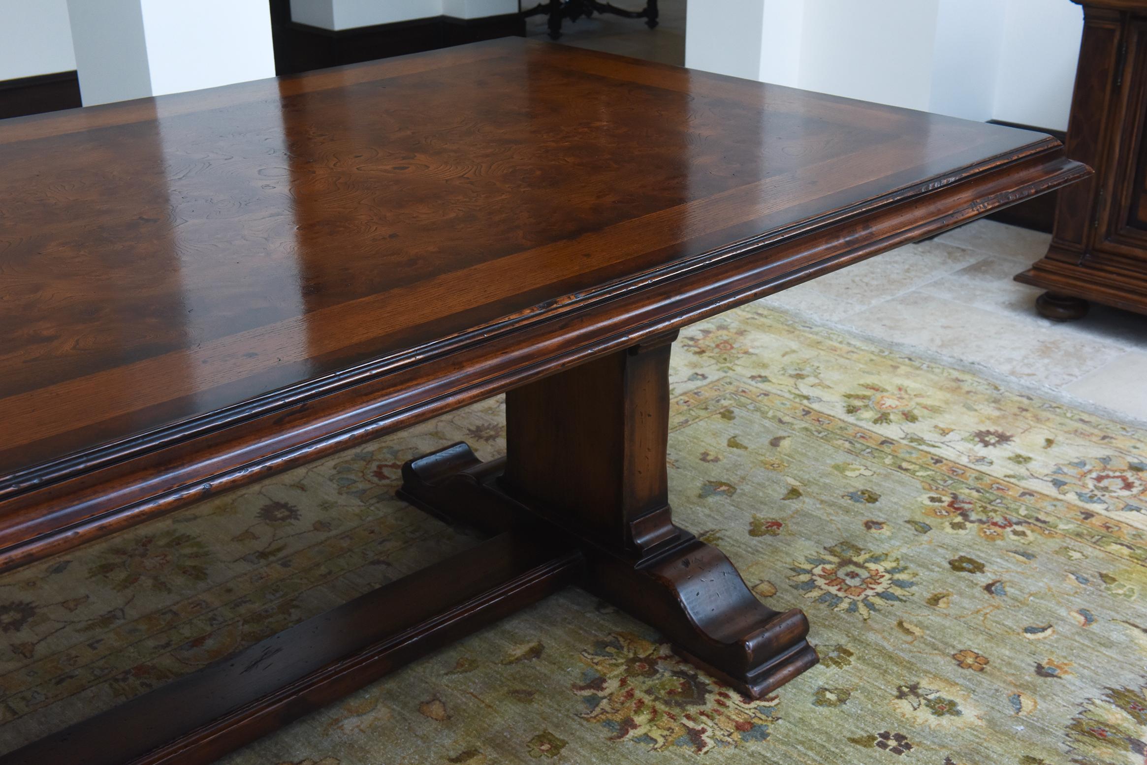 Table de réfectoire italienne en noyer du début du 21e siècle par Bussandri en vente 9
