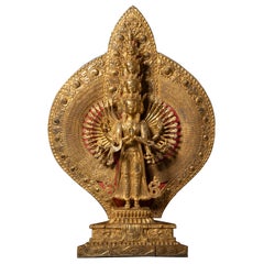 Early 21st century Large bronze Avalokiteshvara statue from China