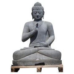 Statue de Bouddha en lavastone du début du 21e siècle en Indonésie  OriginalBuddhas