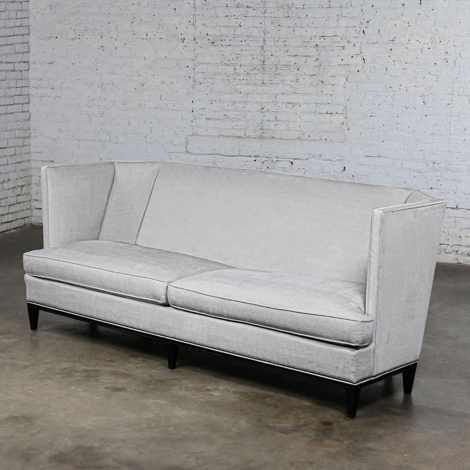 Early 21st Century Modern Modified Tuxedo Style Malbec Sofa by Hickory Chair For Sale 11