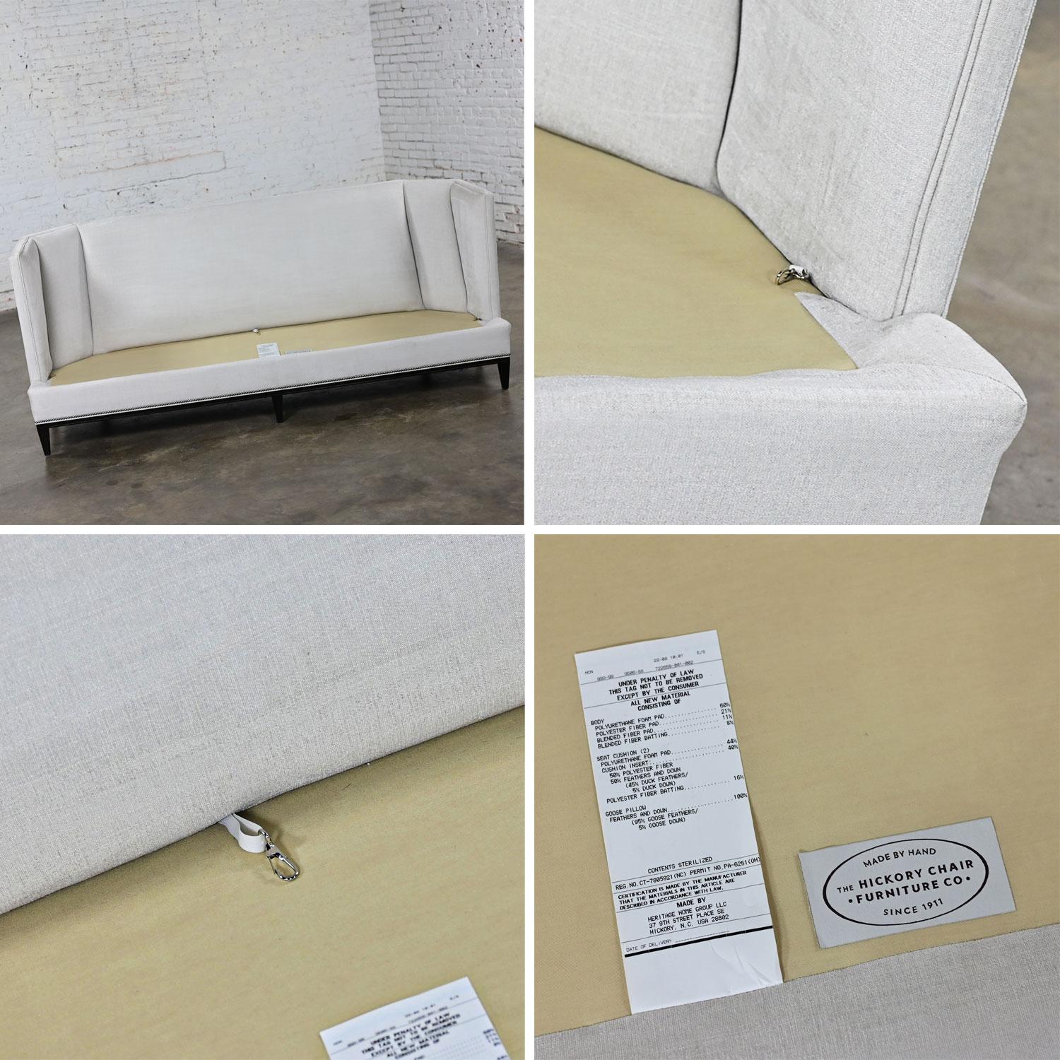 Early 21st Century Modern Modified Tuxedo Style Malbec Sofa by Hickory Chair For Sale 14