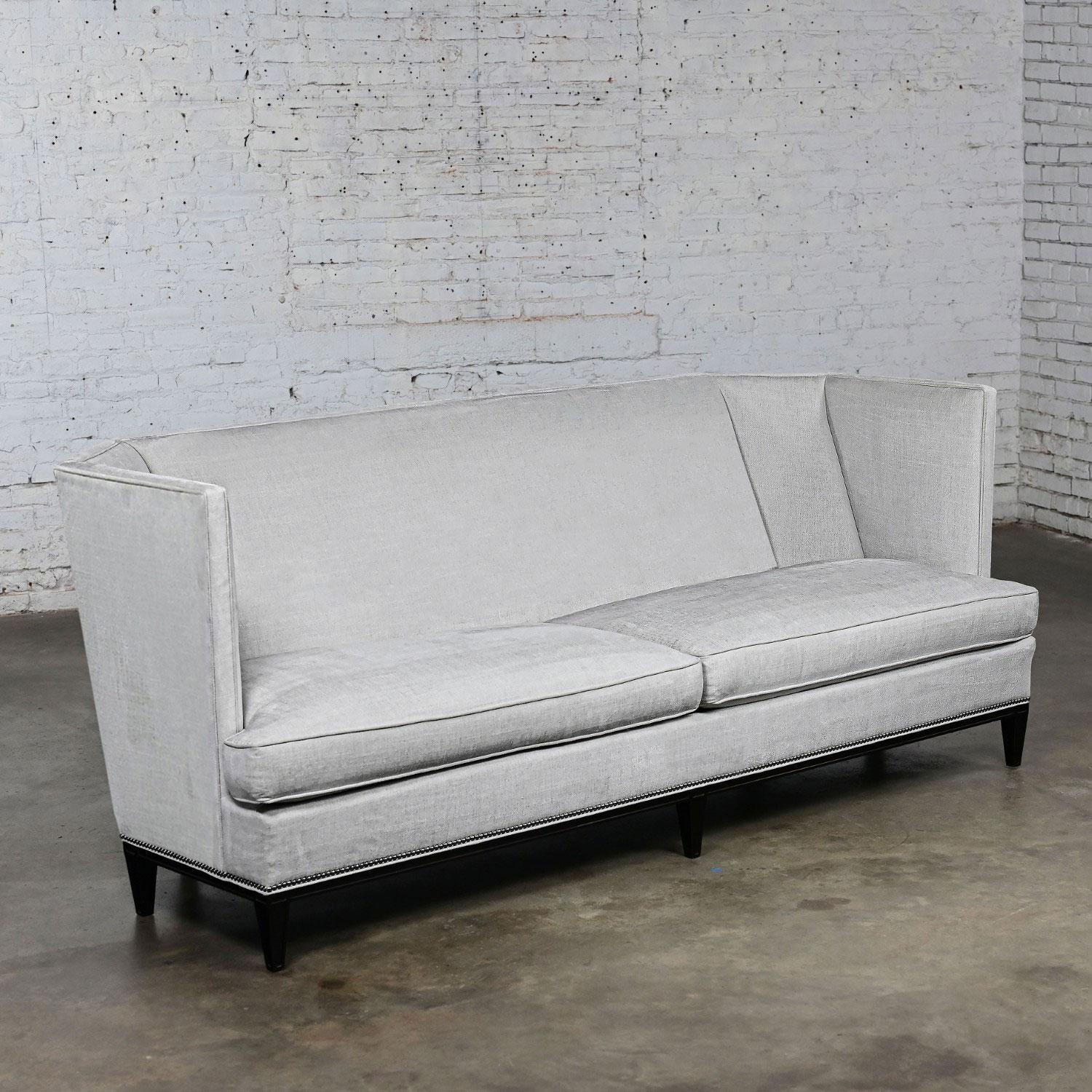 Early 21st Century Modern Modified Tuxedo Style Malbec Sofa by Hickory Chair In Good Condition For Sale In Topeka, KS