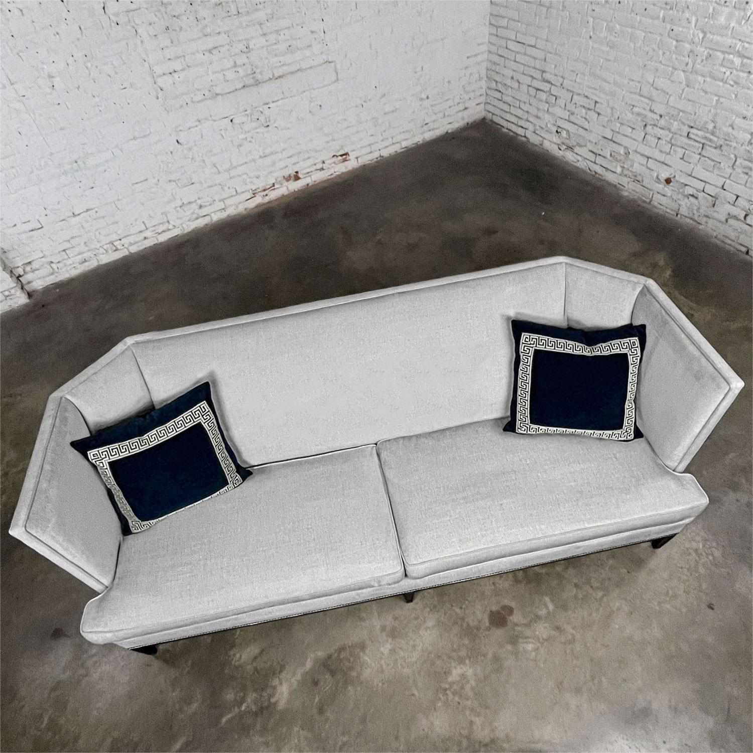 Contemporary Early 21st Century Modern Modified Tuxedo Style Malbec Sofa by Hickory Chair For Sale