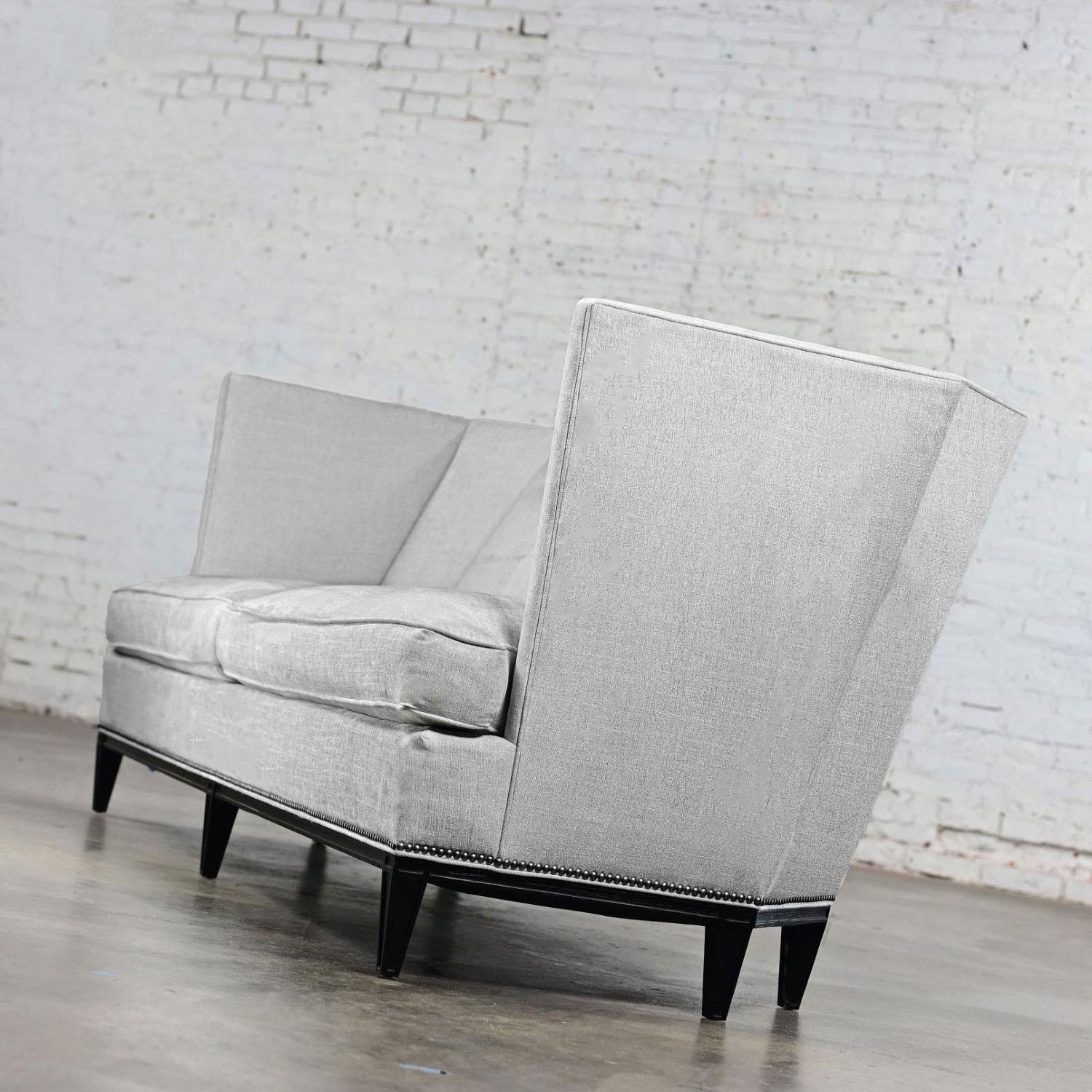 Fabric Early 21st Century Modern Modified Tuxedo Style Malbec Sofa by Hickory Chair For Sale