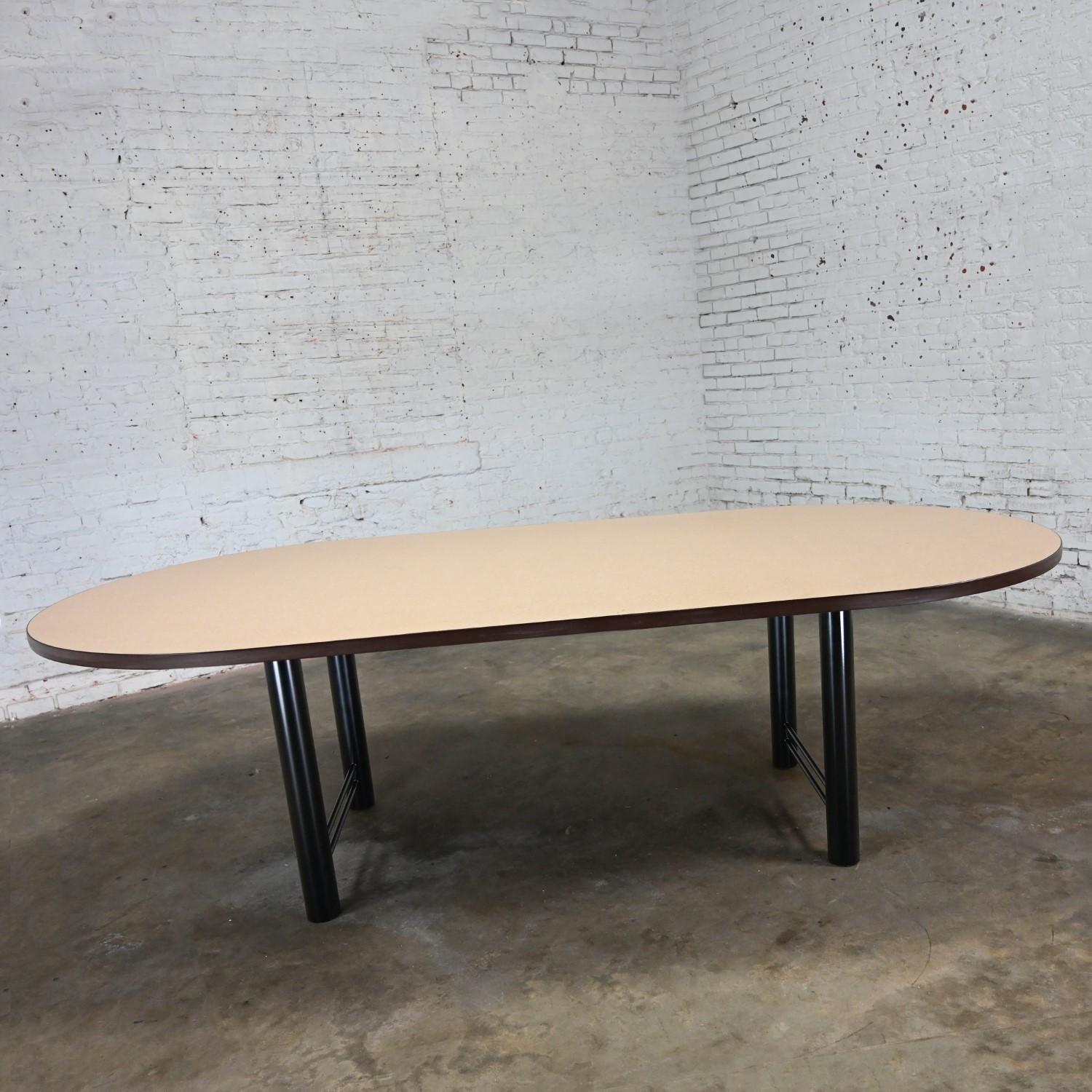 American Early 21st Century Modern Surfacetech Racetrack Top Conference or Dining Table
