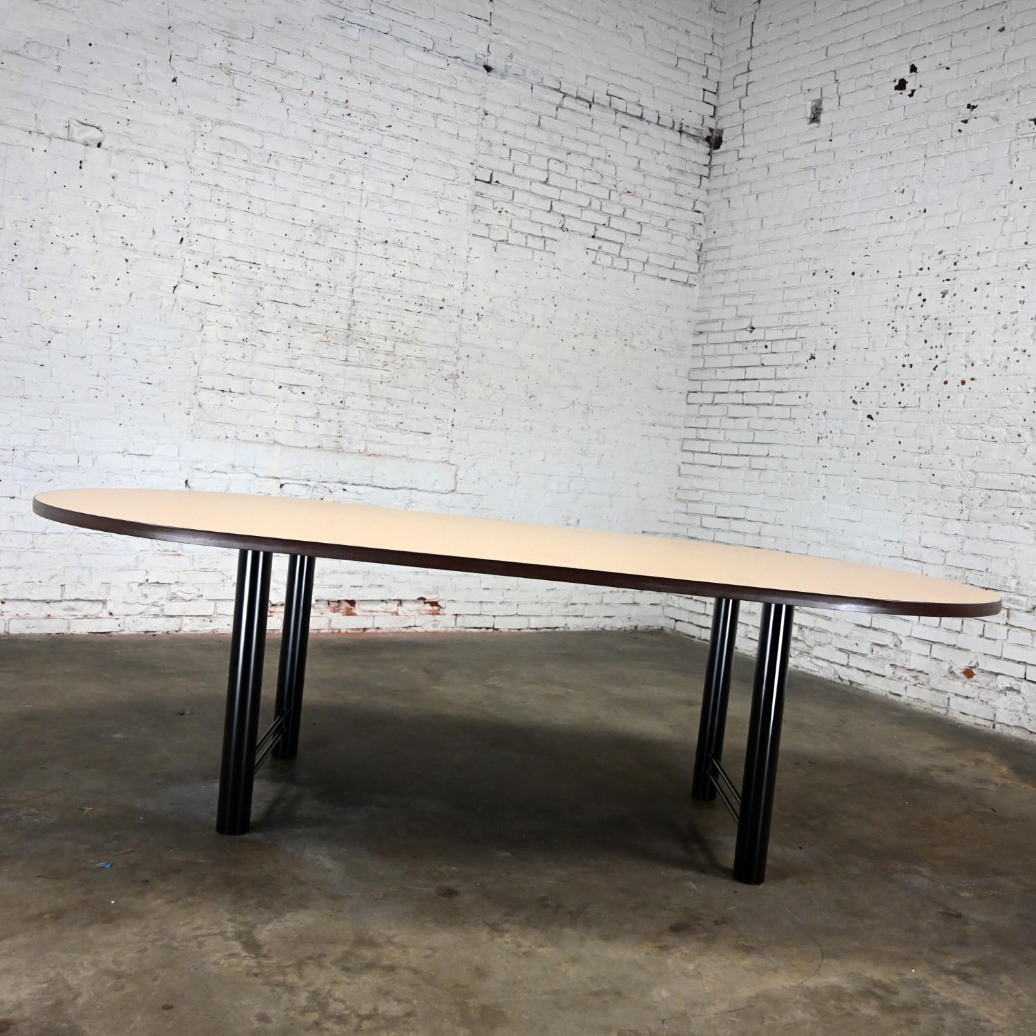 Contemporary Early 21st Century Modern Surfacetech Racetrack Top Conference or Dining Table