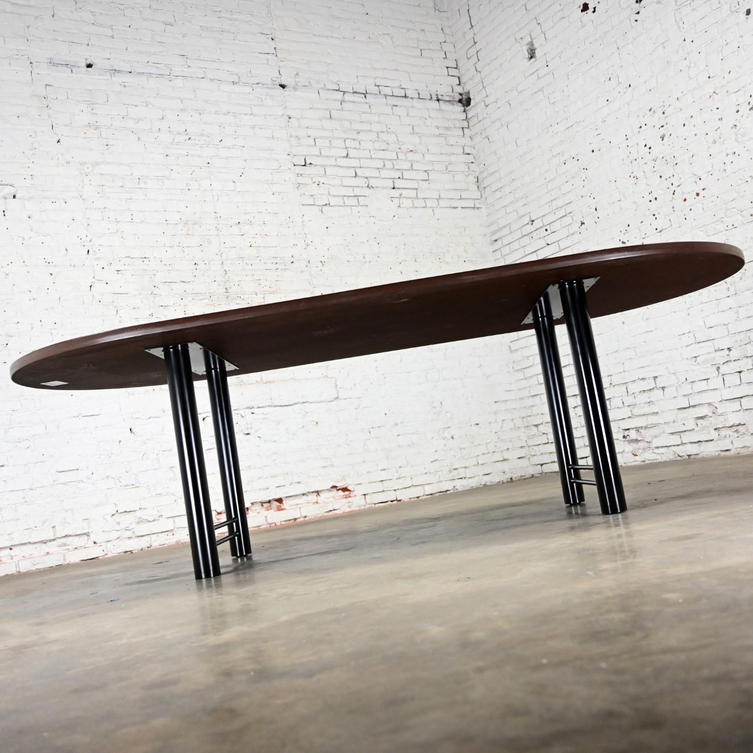Metal Early 21st Century Modern Surfacetech Racetrack Top Conference or Dining Table