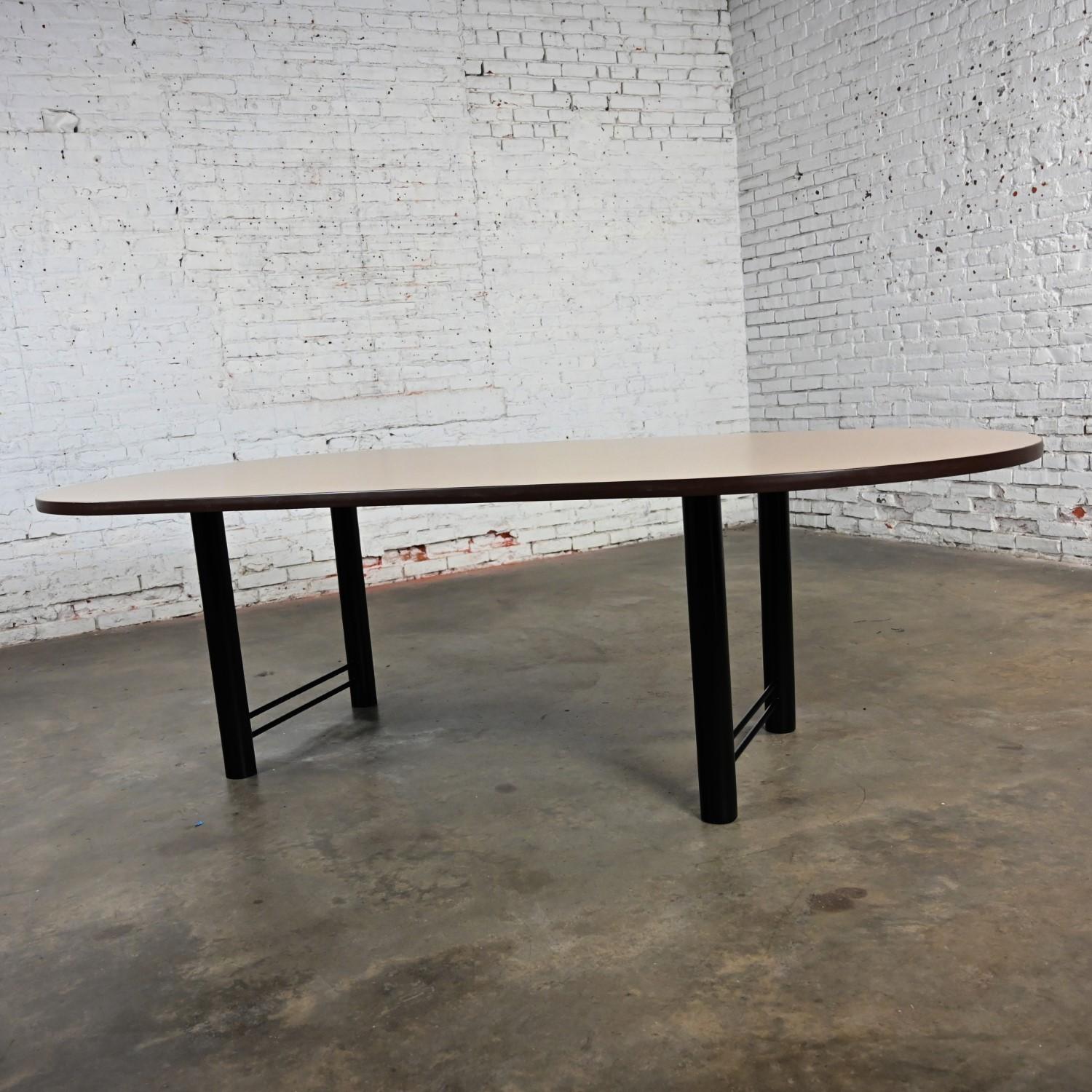 Early 21st Century Modern Surfacetech Racetrack Top Conference or Dining Table 2