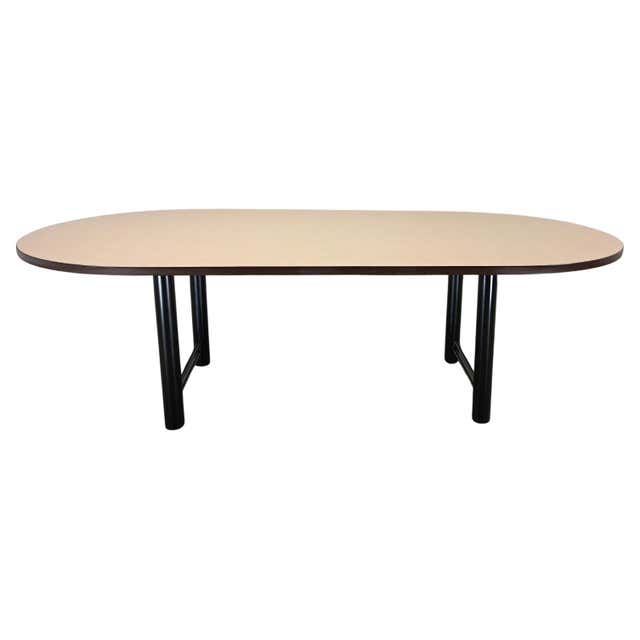 Table 006 – Elegant Modern Racetrack Top Dining Table w/ Patchwork ...