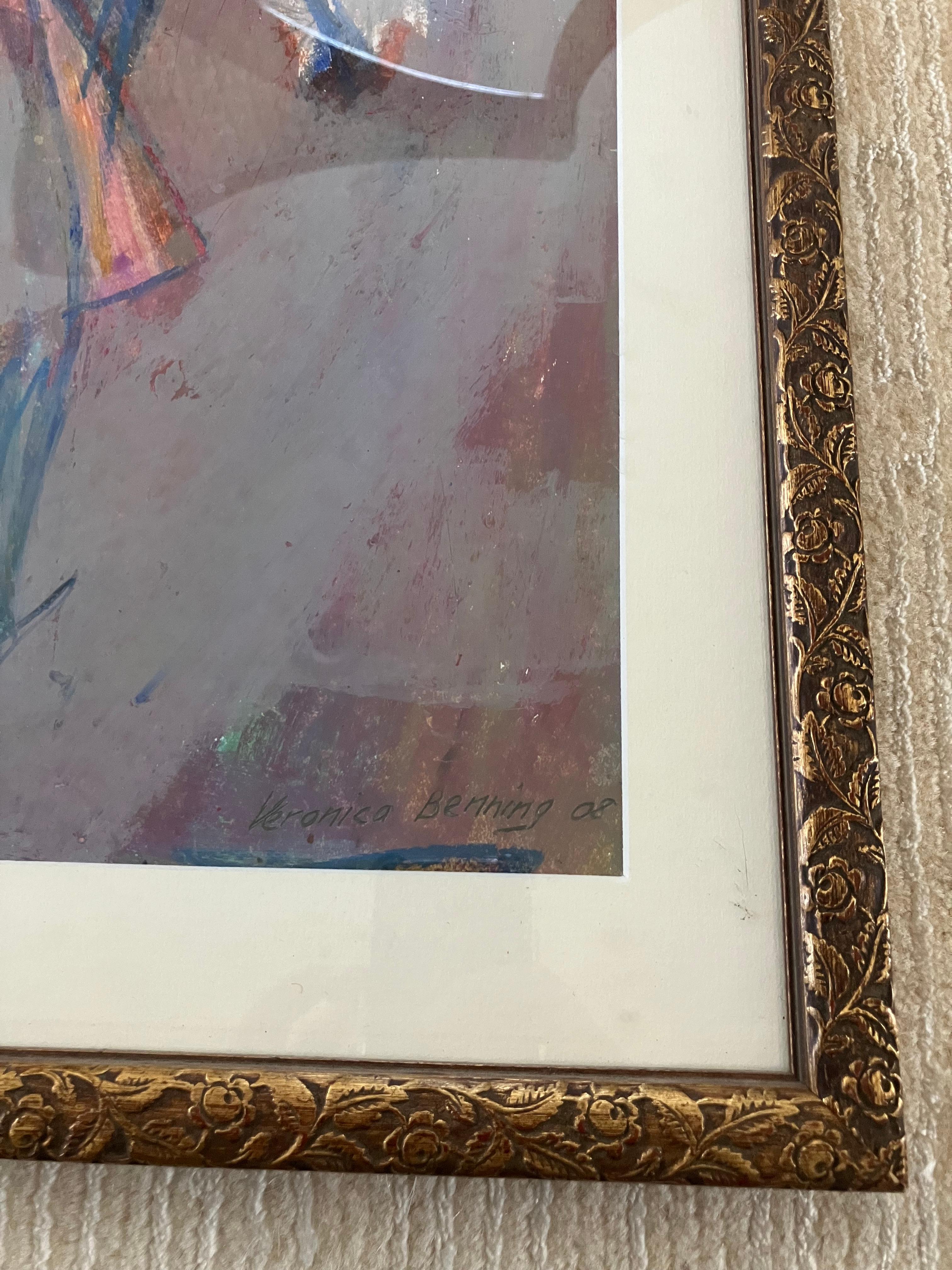 Paper Early 21st Century Multi-Media Concentric Abstraction in Filigree Frame For Sale