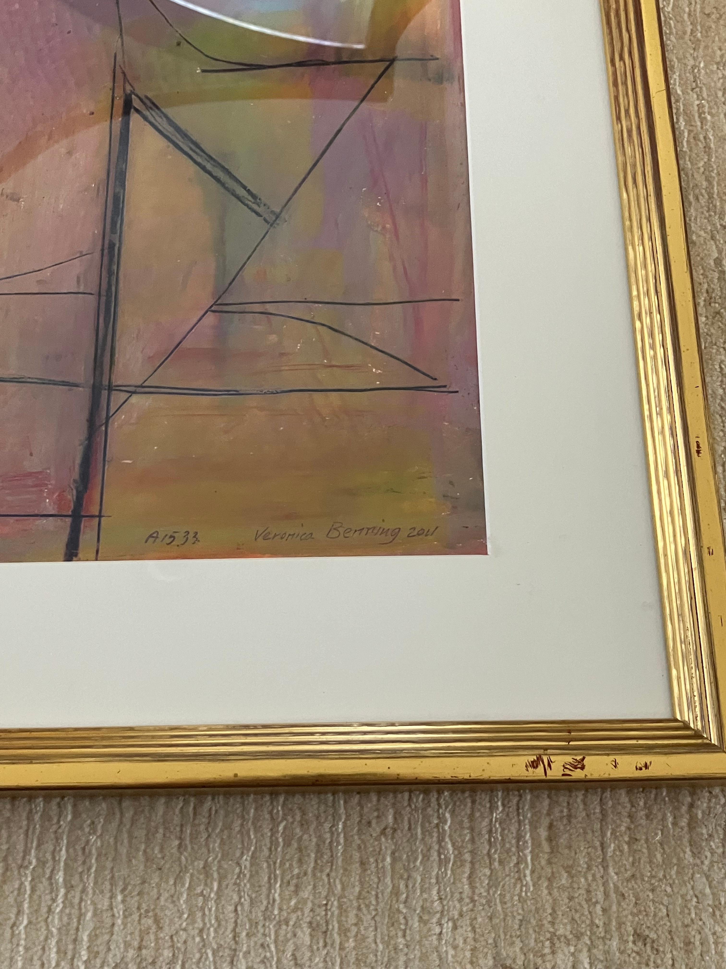 Abstraction Hip multimédia du début du 21e siècle par Veronica Benning Bon état - En vente à Winnetka, IL