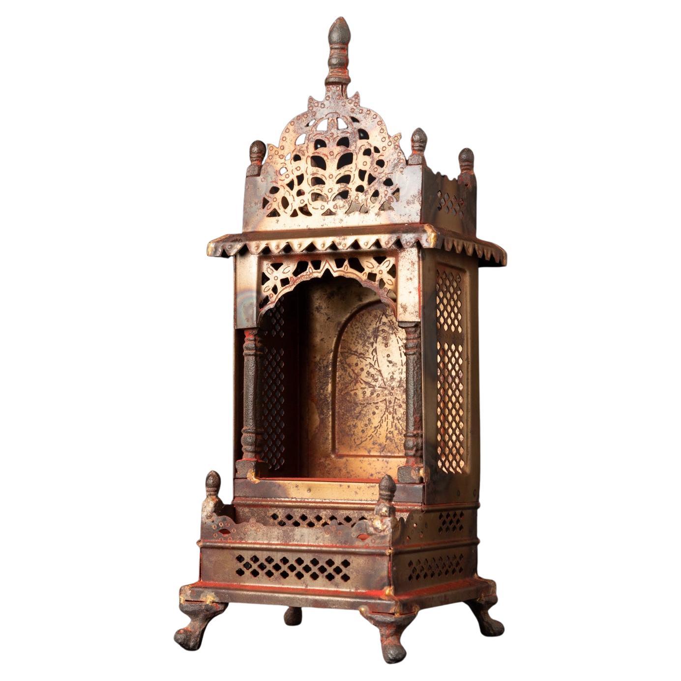 Early 21st century Old metal Buddhist shrine from Nepal