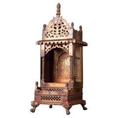 Shrine bouddhiste du début du 21e siècle en métal ancien du Népal